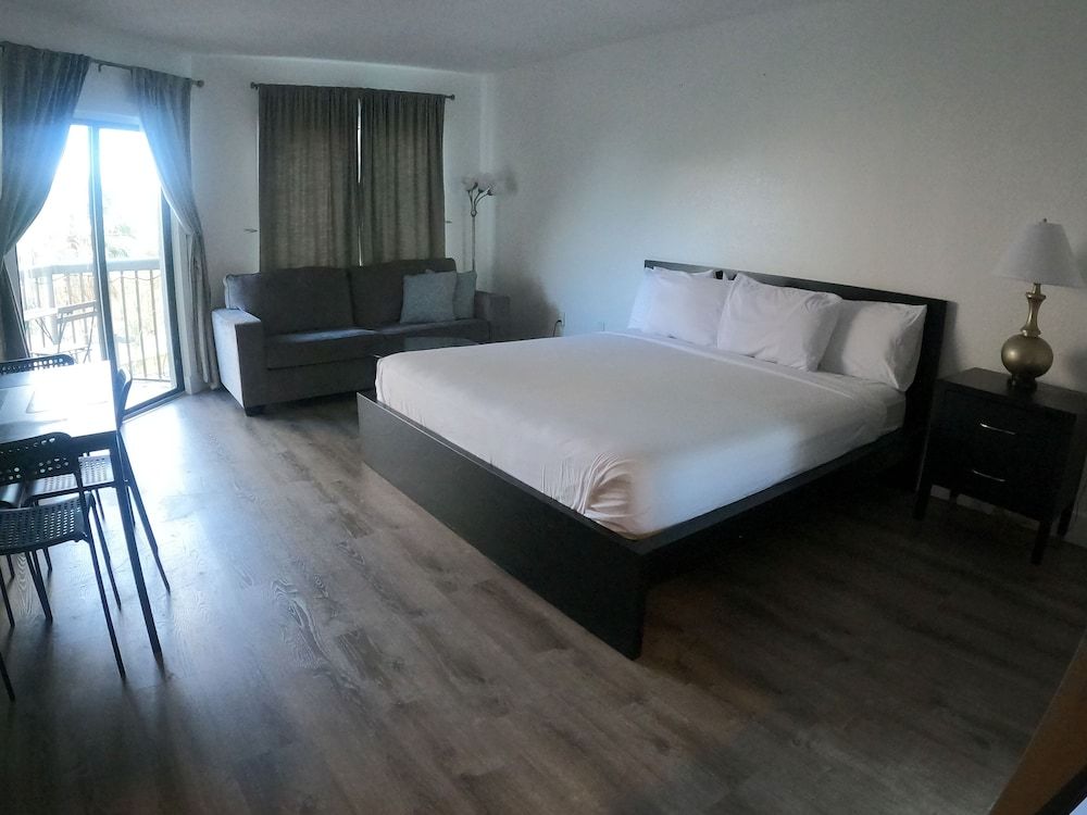 Deluxe Studio, 1 King Bed with Sofa bed, Non Smoking, Partial Lake View