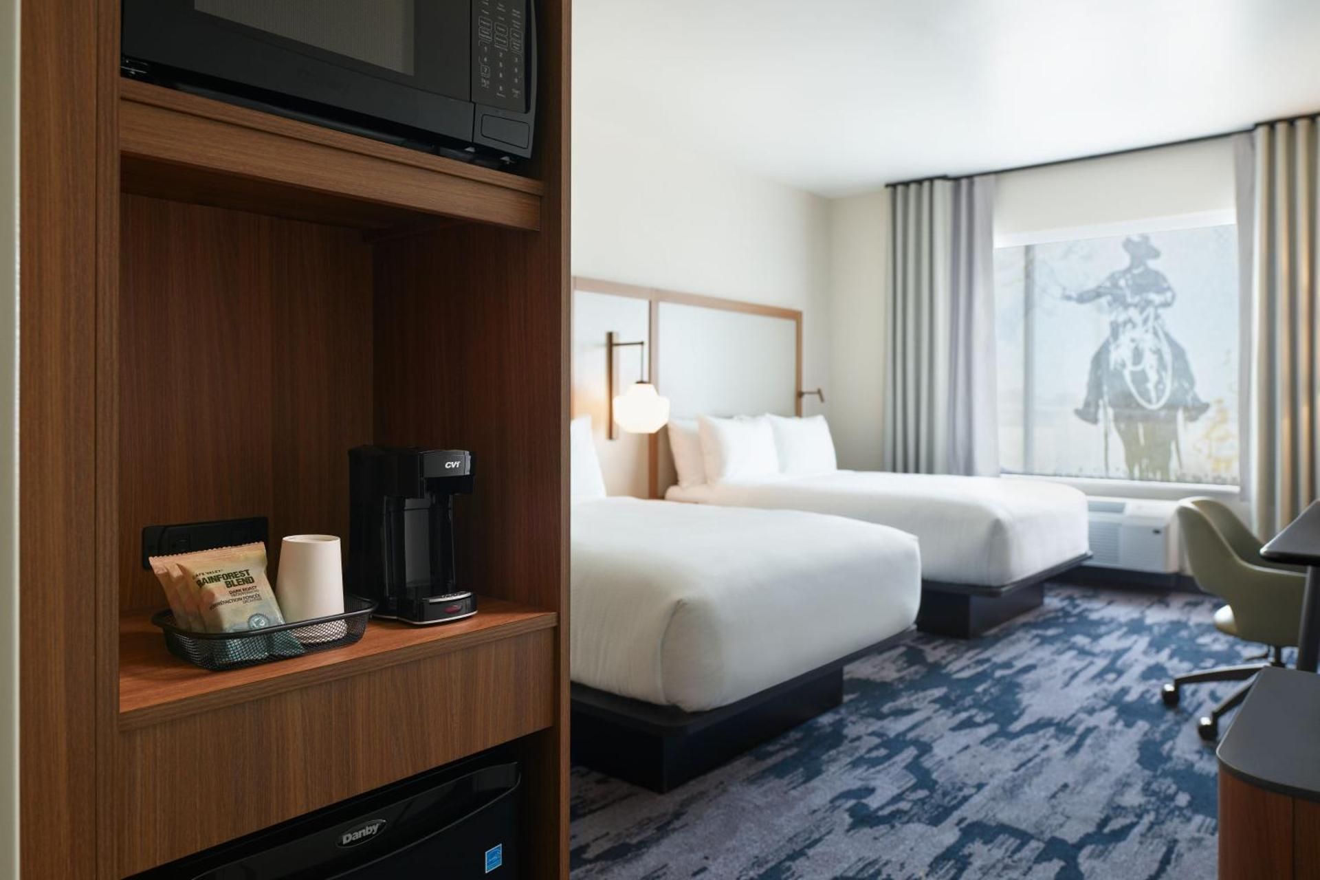 Standard Queen Room with Two Queen Beds - Mobility and Hearing Accessible with Roll-in Shower