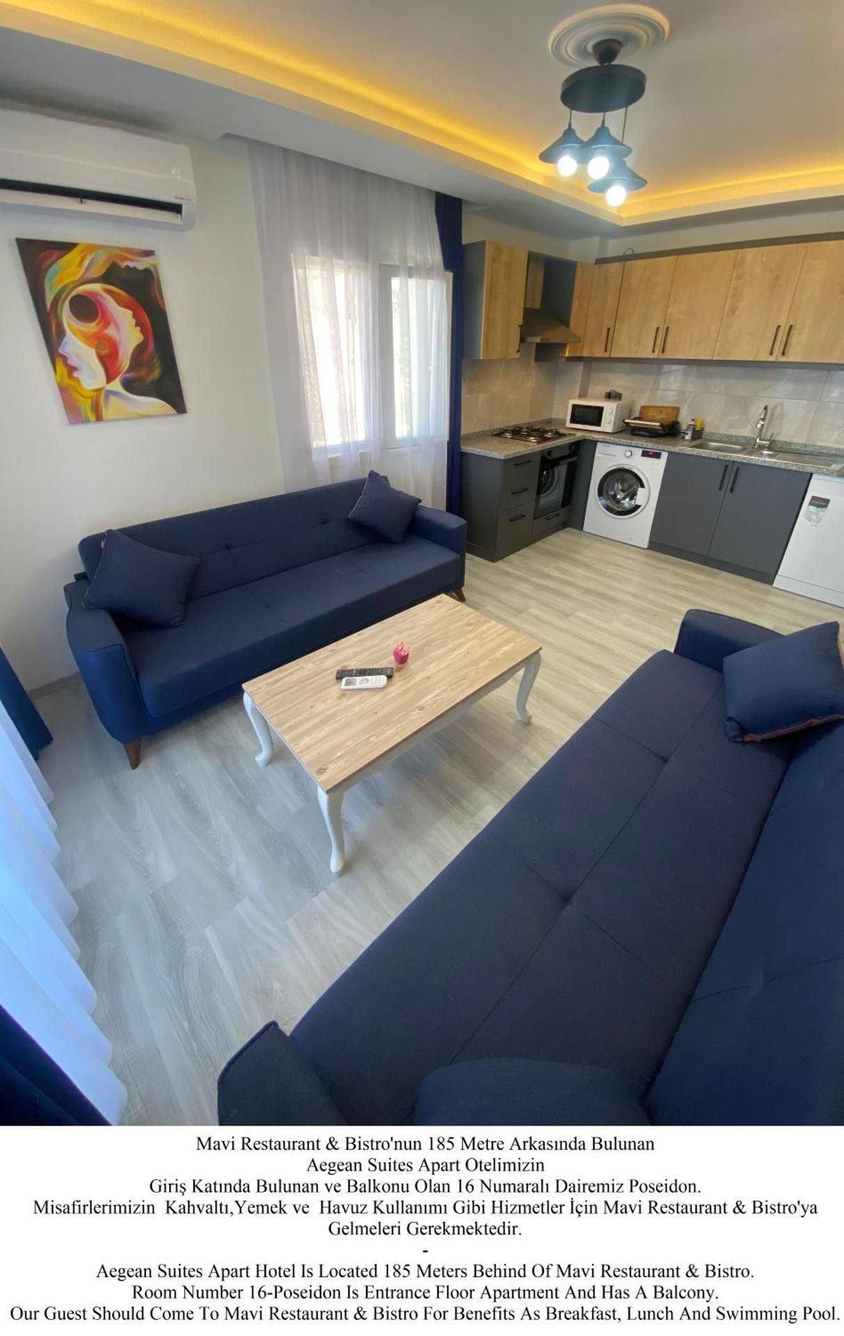 Mavi Restaurant & Apartments 3 One-Bedroom Apartment with Sea View and Balcony