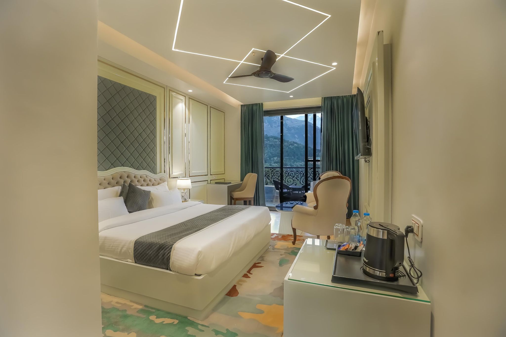 Alivaa Hotel, McLeodganj Best Dhauladhar View | Infinity Pool & Sky Garden Deluxe Mountain View Room With Balcony 10