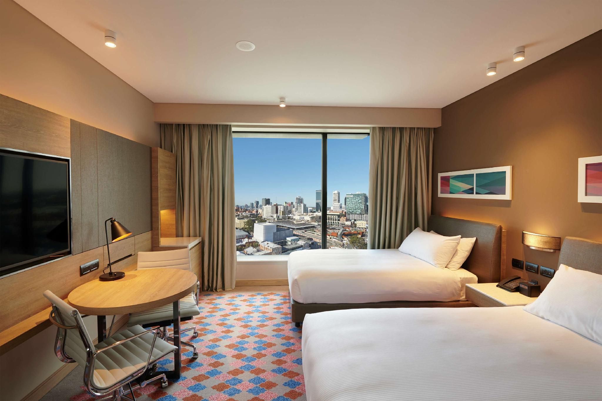 Twin Guest Room Panoramic View
