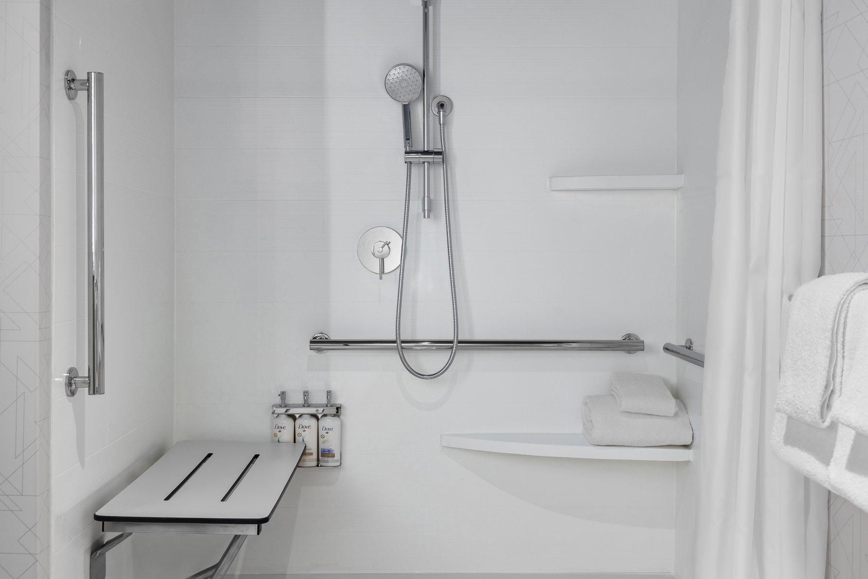 2 Queen Standard Mobility accessible roll In Shower