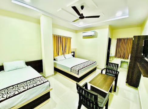 Triple Bed Room AC With RamalayamTemple View