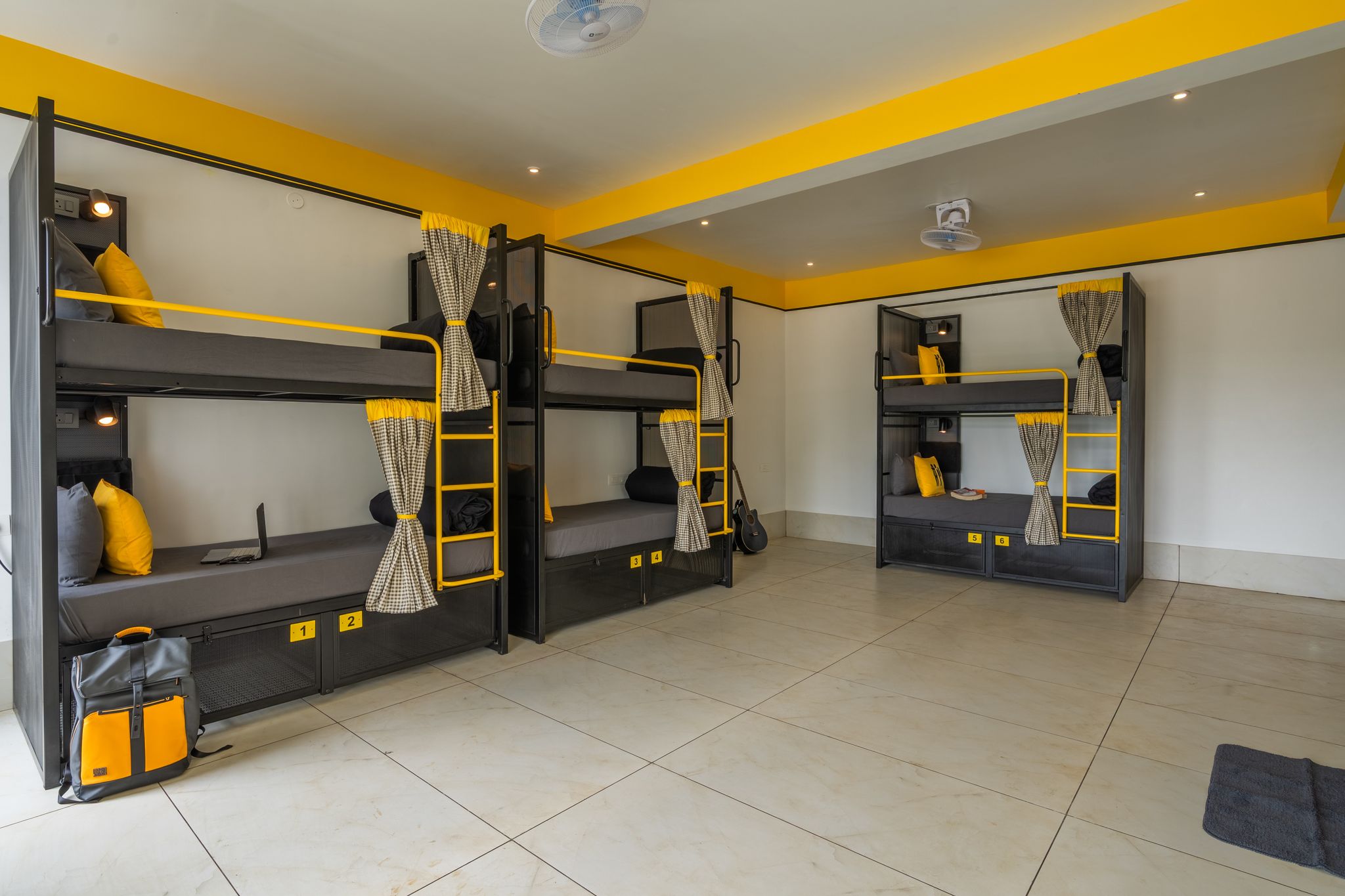Bed in 6 Bed Female Dormitory with Balcony and Valley View
