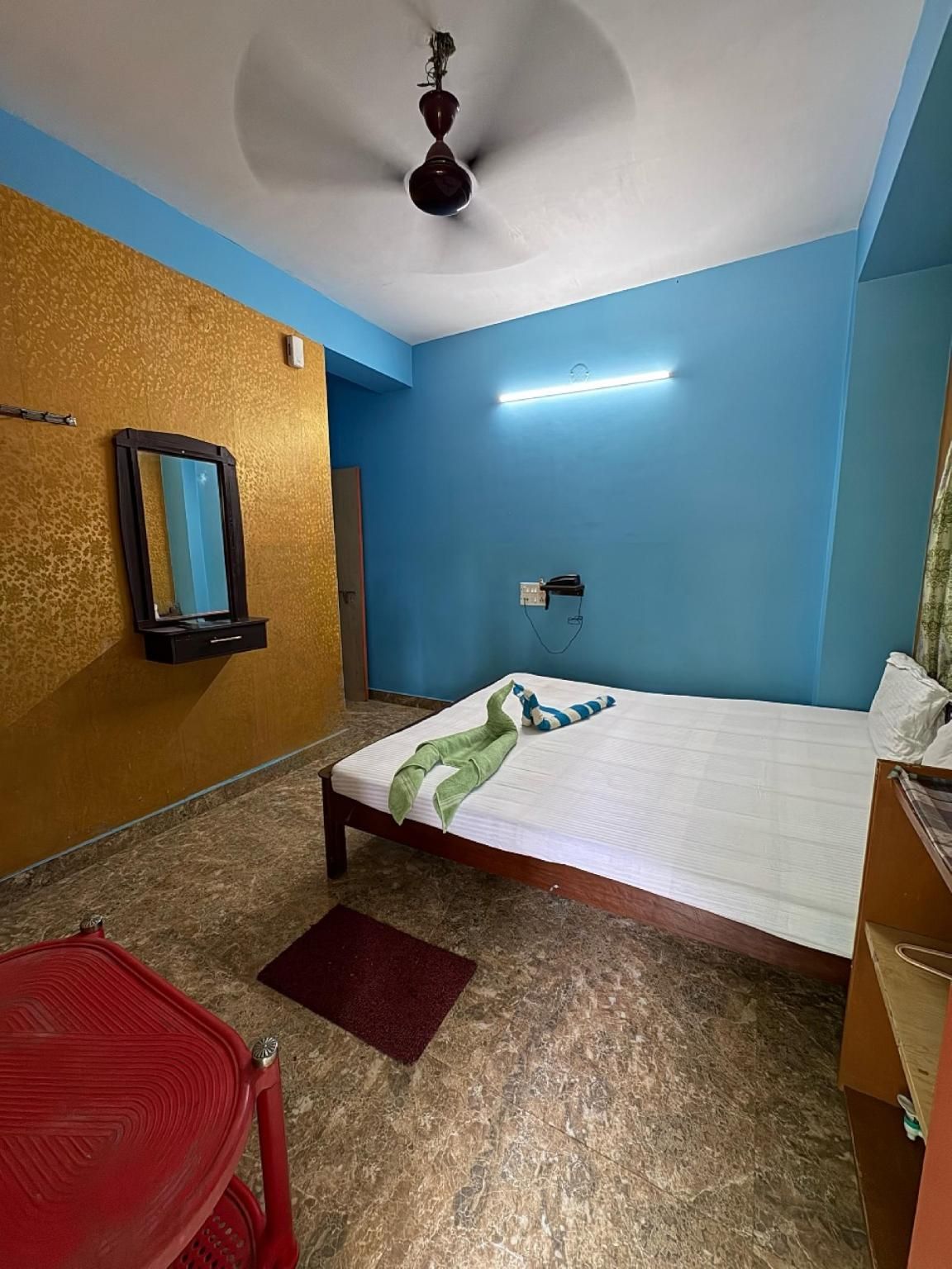 Double Bed Room With Fan