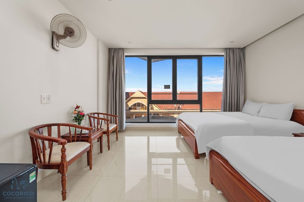 Family Quadruple Room, 2 Queen Beds, Beach View