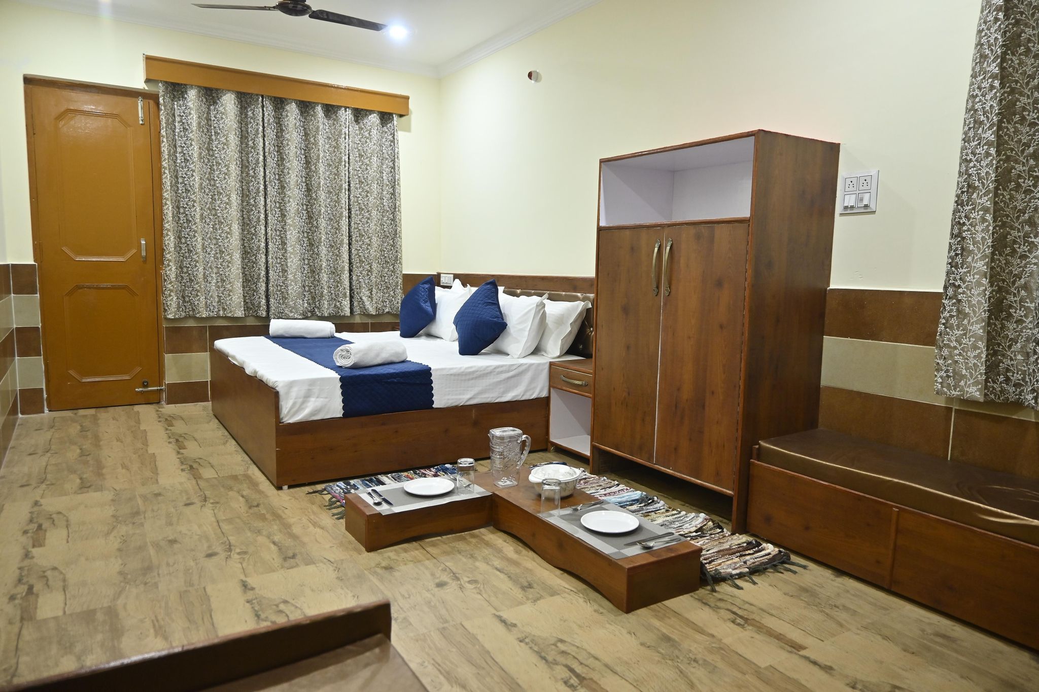 Wooden Huts With Separate Washroom