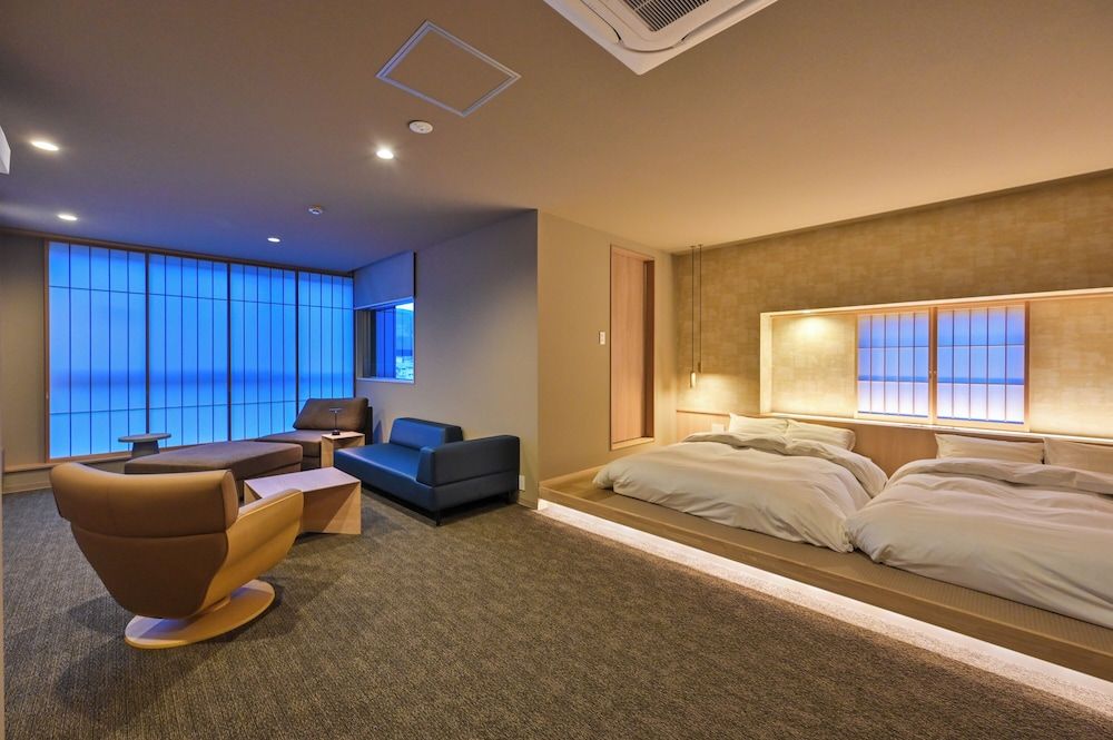 Premium modern Japanese-Western-style twinRoom with indoor hot spring bath "yabukita