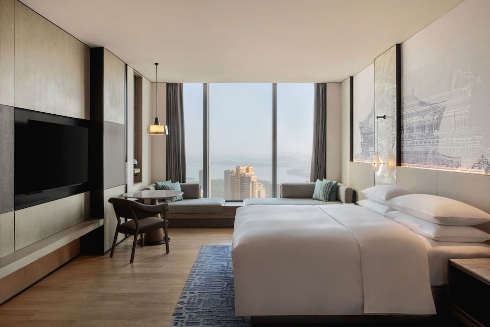 Wuhan Marriott Hotel Wuchang Room, 2 Double Beds, Lake View