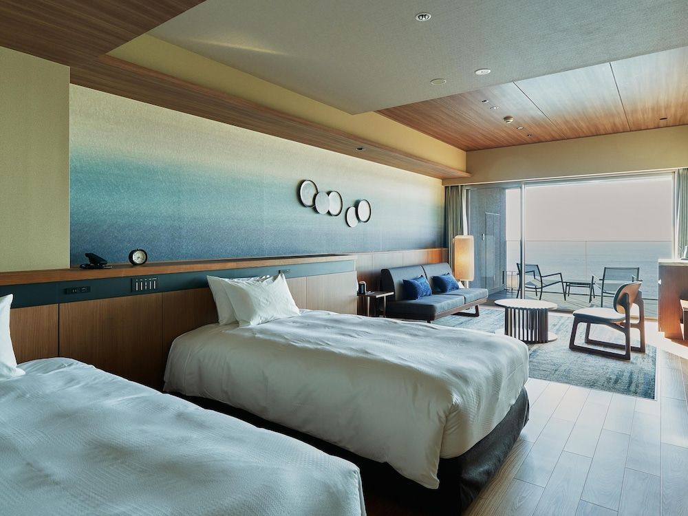 Western-style Deluxe Twin Room on Higher Floor with Open-Air Bath, Max 2 pax, Non-Smoking