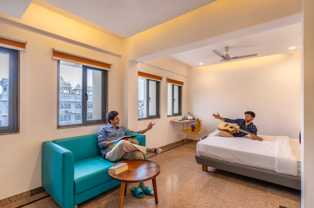 goSTOPS Plus Udaipur Gulab Bagh Deluxe Private Room with Ensuite Bathroom 4