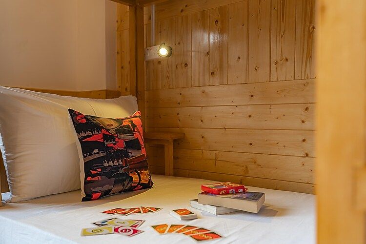 Bed in Deluxe 6 Bed Mixed Dormitory with Balcony and Valley View
