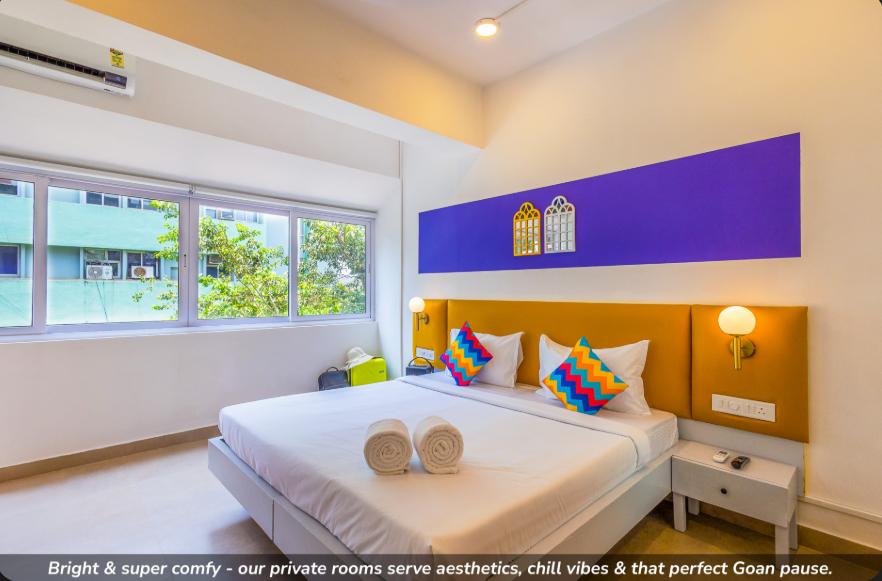 goSTOPS PLUS Goa, Panaji Deluxe Private A/C Room with Ensuite Bathroom 2