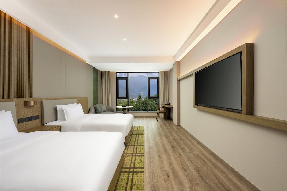 Premium Room, 2 Double Beds (Mountain Ksitigarbha Bodhisatta View)