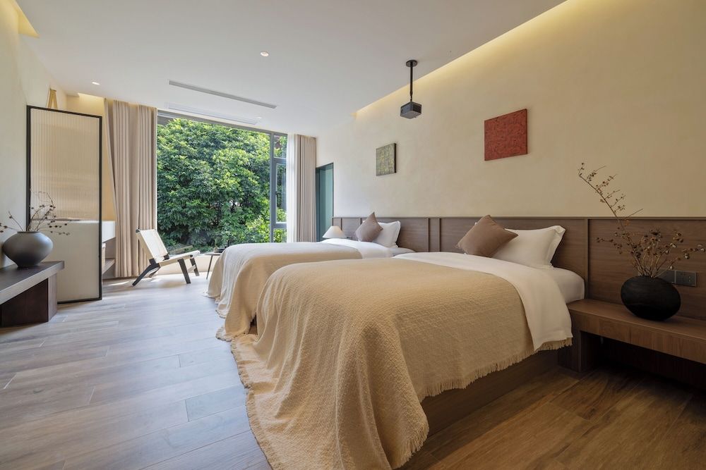 Xiyang Yishan Quiet Private Onsen Country Style Vacation Courtyard Elite Twin Room, Courtyard View 3