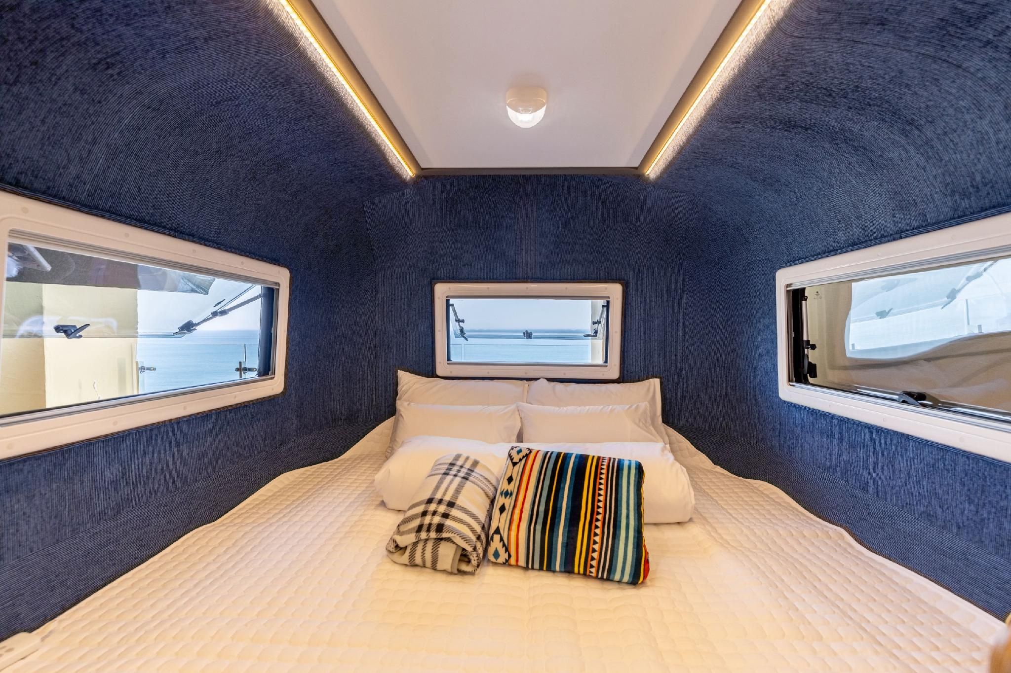 Panoramic Ocean View Glamping Caravan