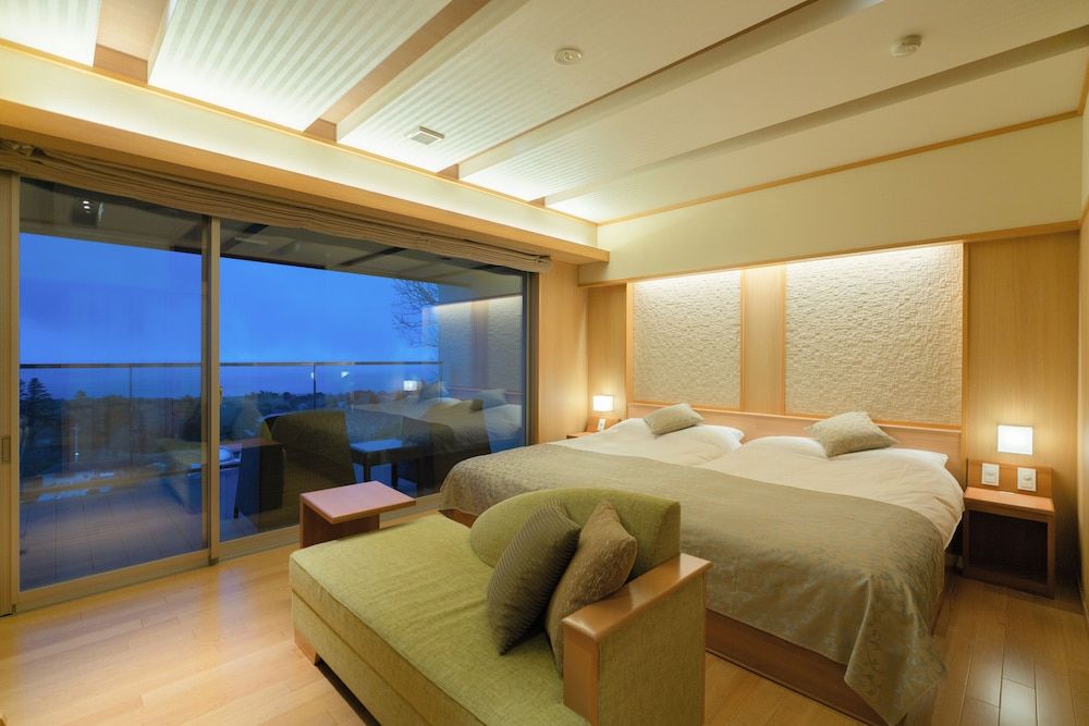 Japanese Western Style Corner Suite Room, Ocean view with Open-air bath (Second floor)