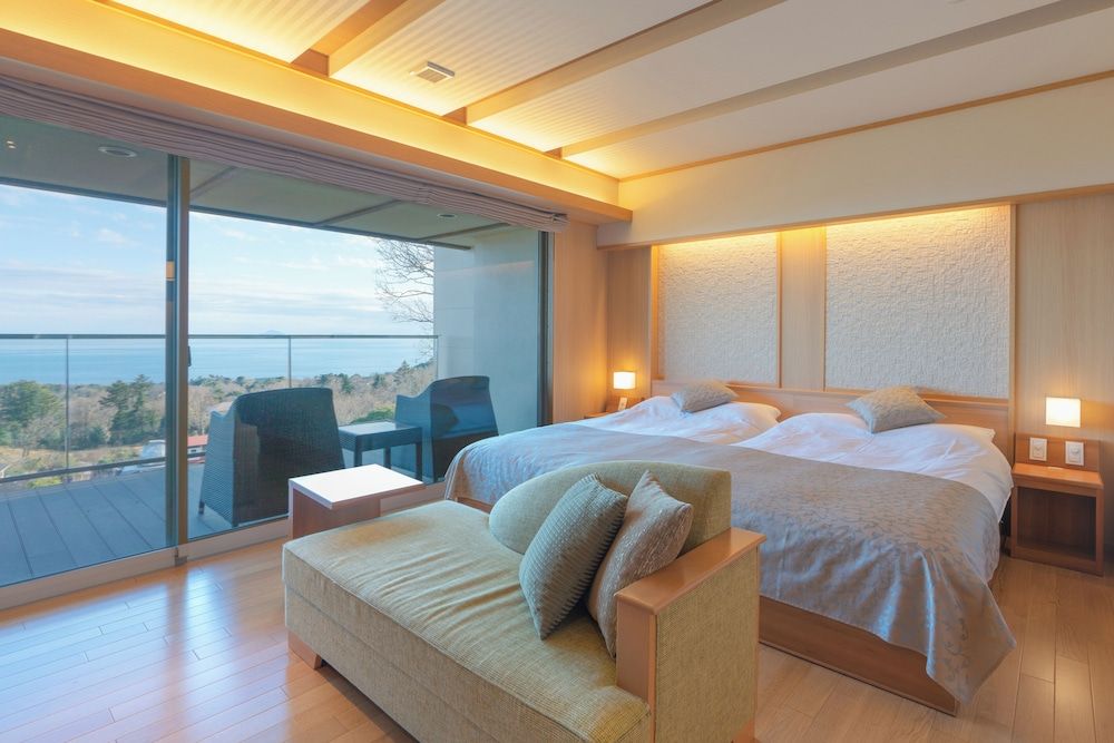 Japanese Western Style Corner Suite Room, Ocean view with Open-air bath (Second floor)