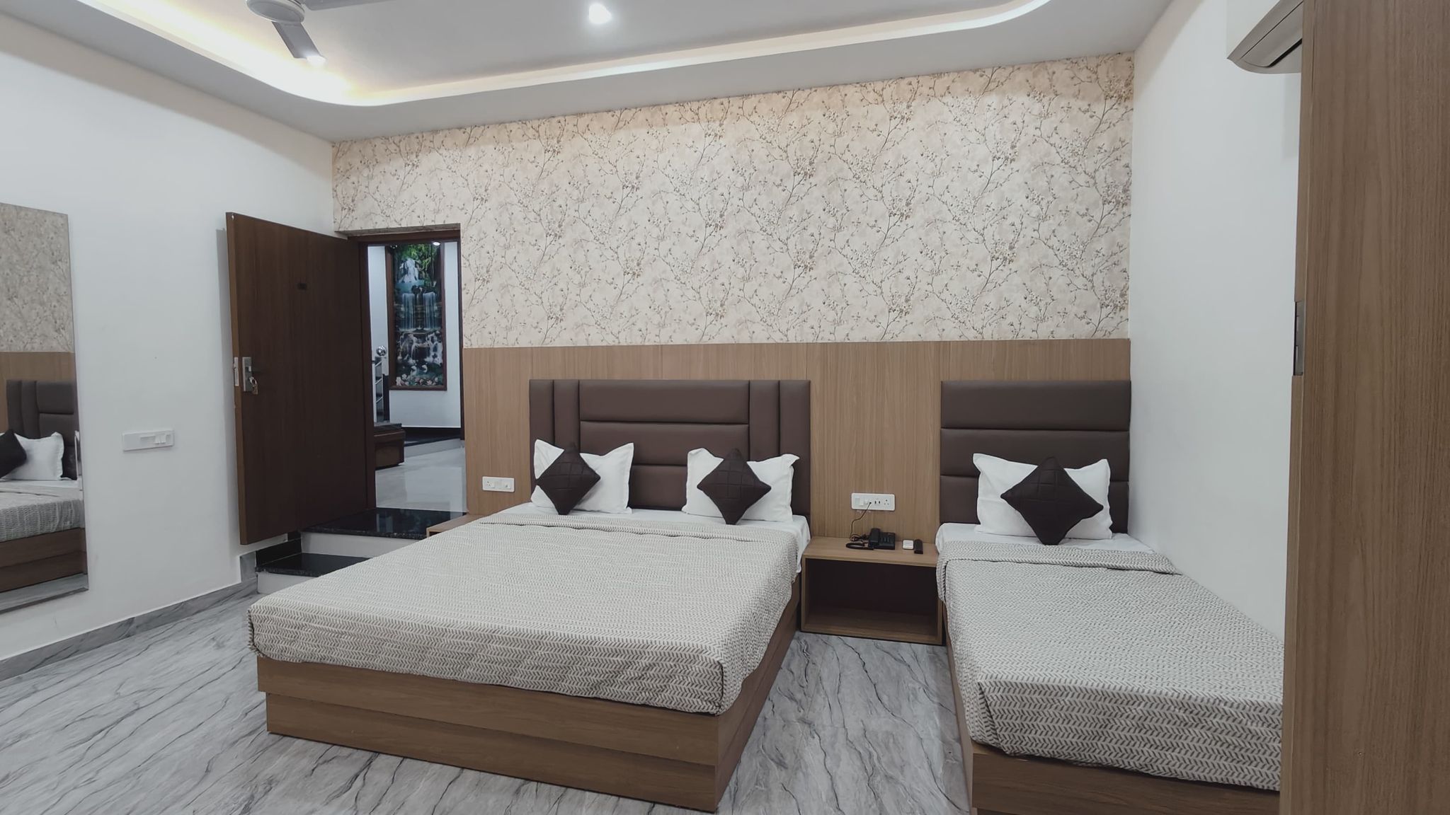 Triple Bed AC Room with Window & Parking