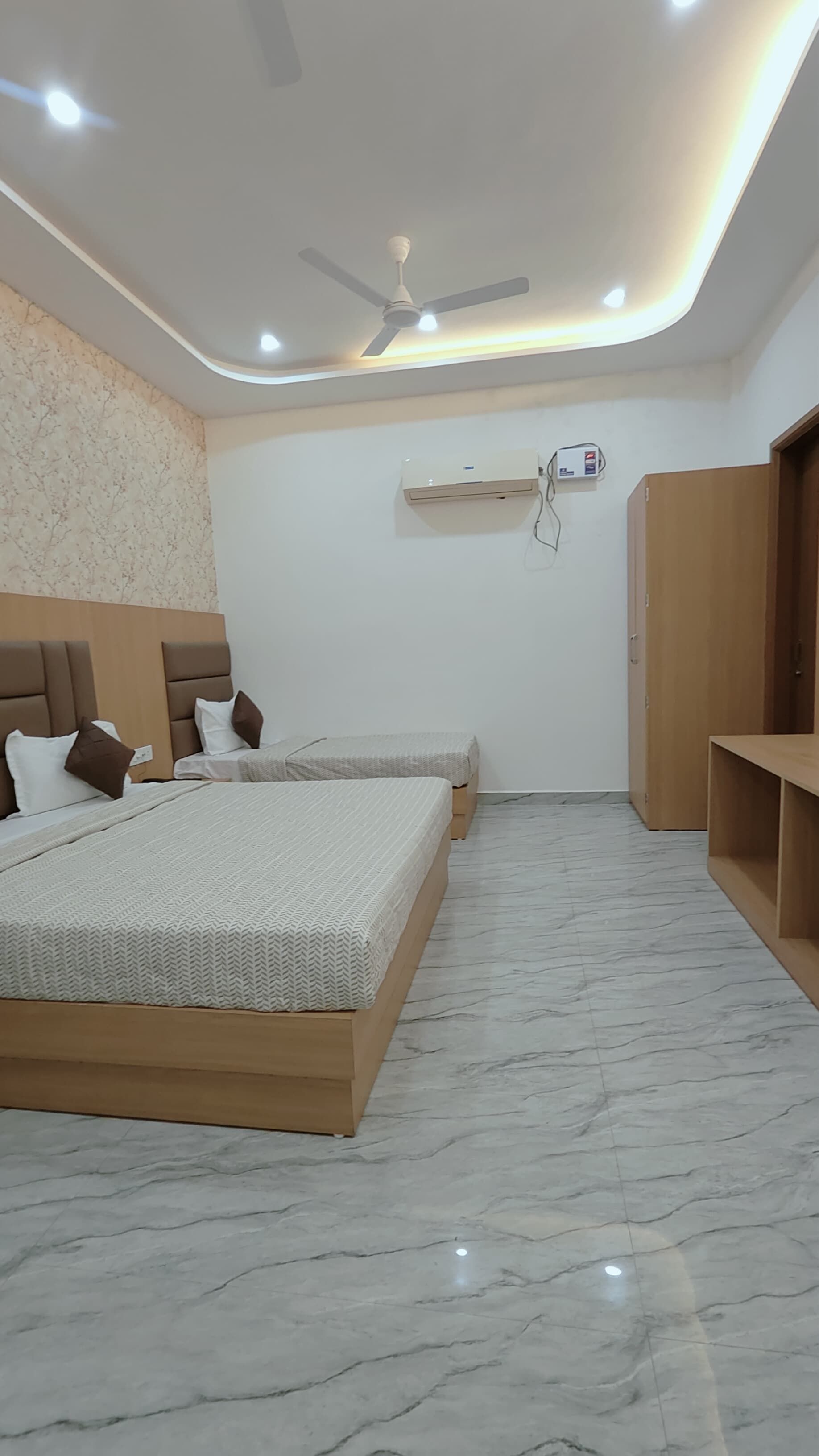 Triple Bed AC Room with Window & Parking
