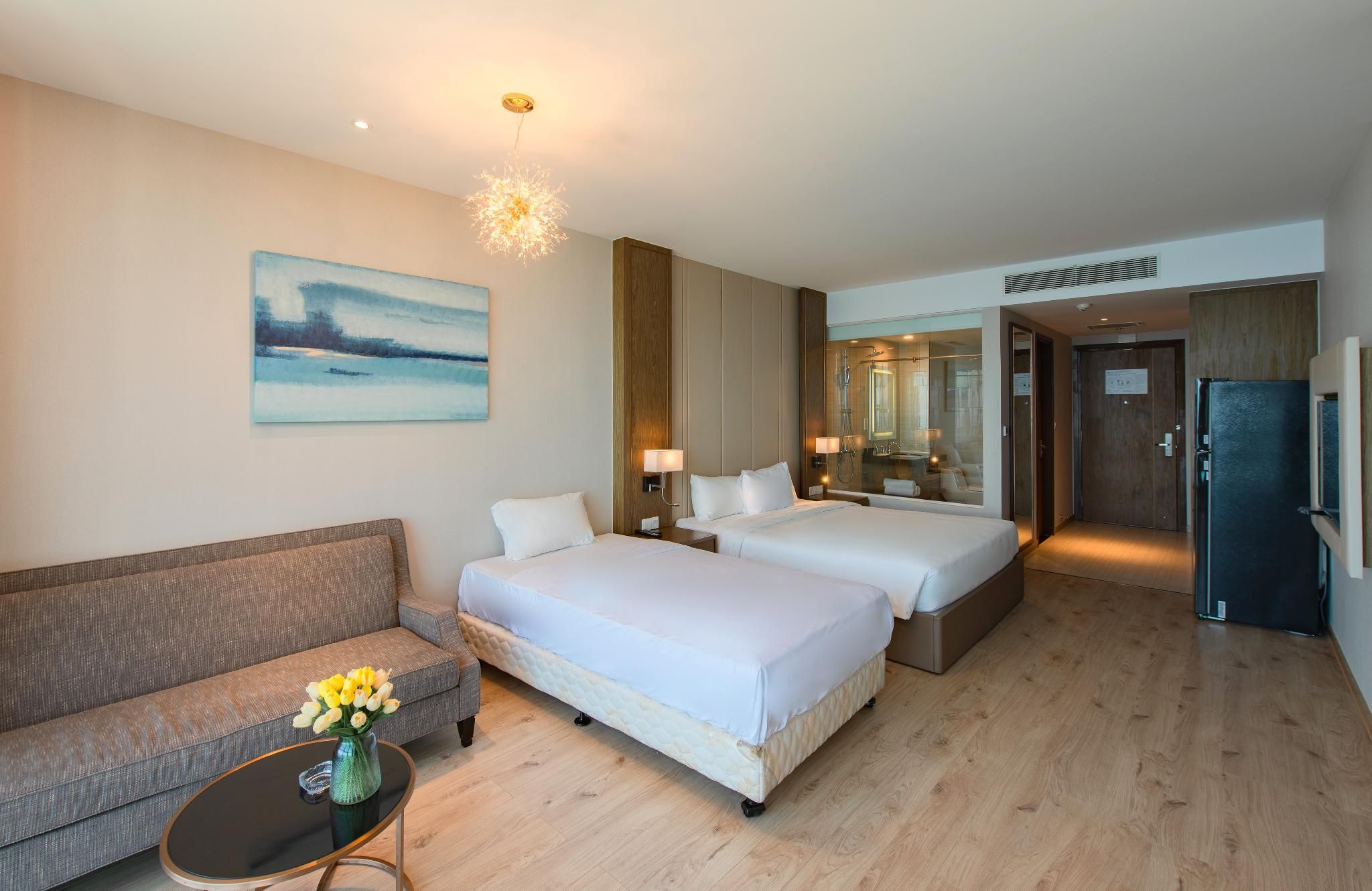 High Floor Ocean View Family Twin Room