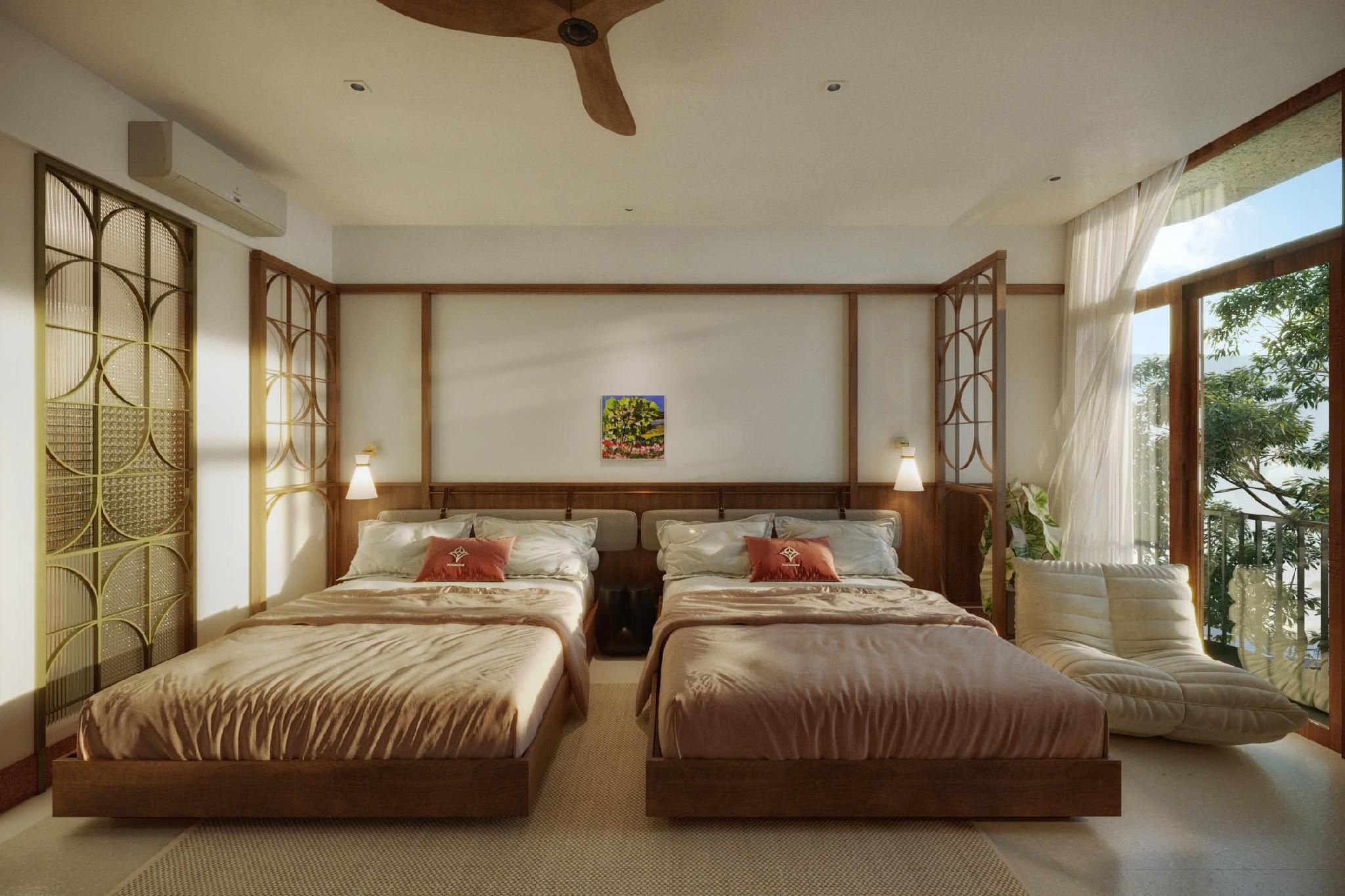 Deluxe Family Double Garden View