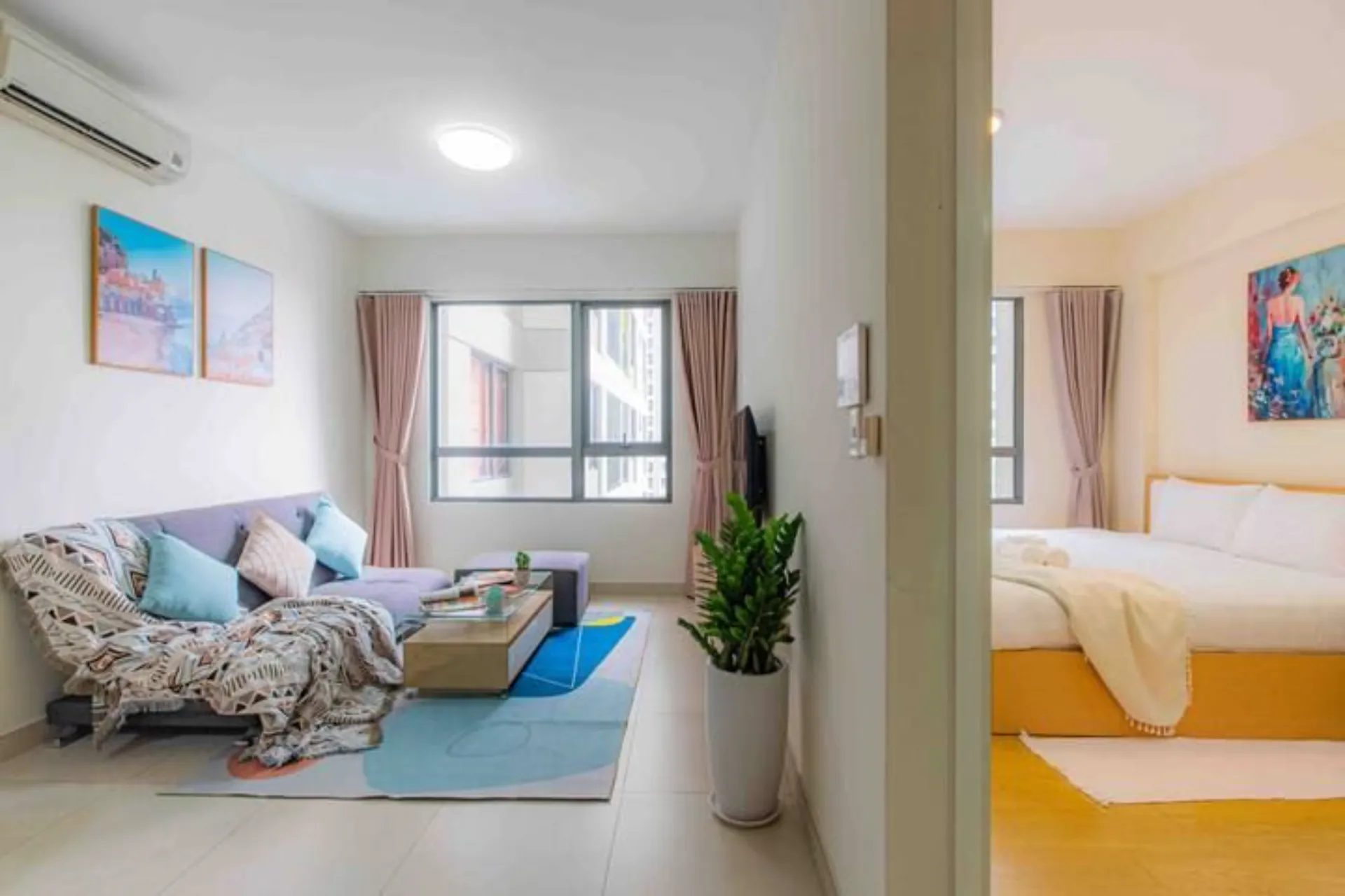 Urban Oasis - Masteri Thao Dien Distrist 2 One Bedroom Apartment - Balcony