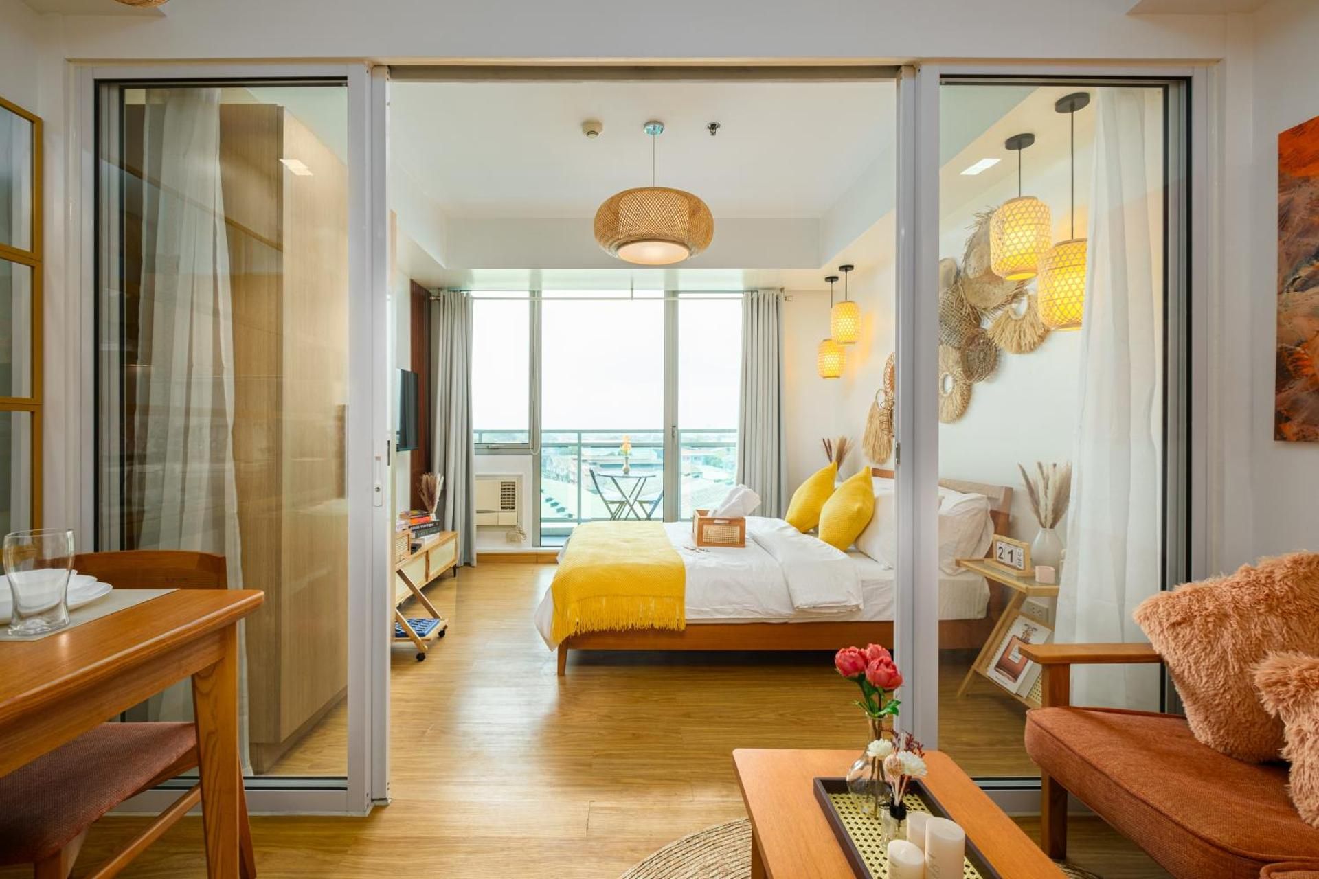 One-Bedroom Apartment with Balcony and City View