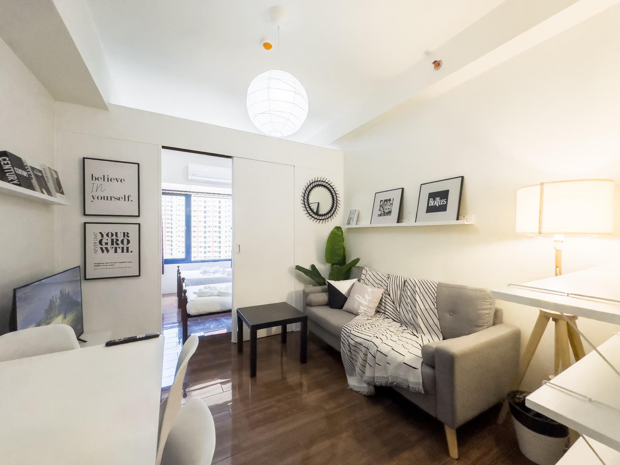 Nordic Style | Twin Single Beds One-Bedroom Facing CBD