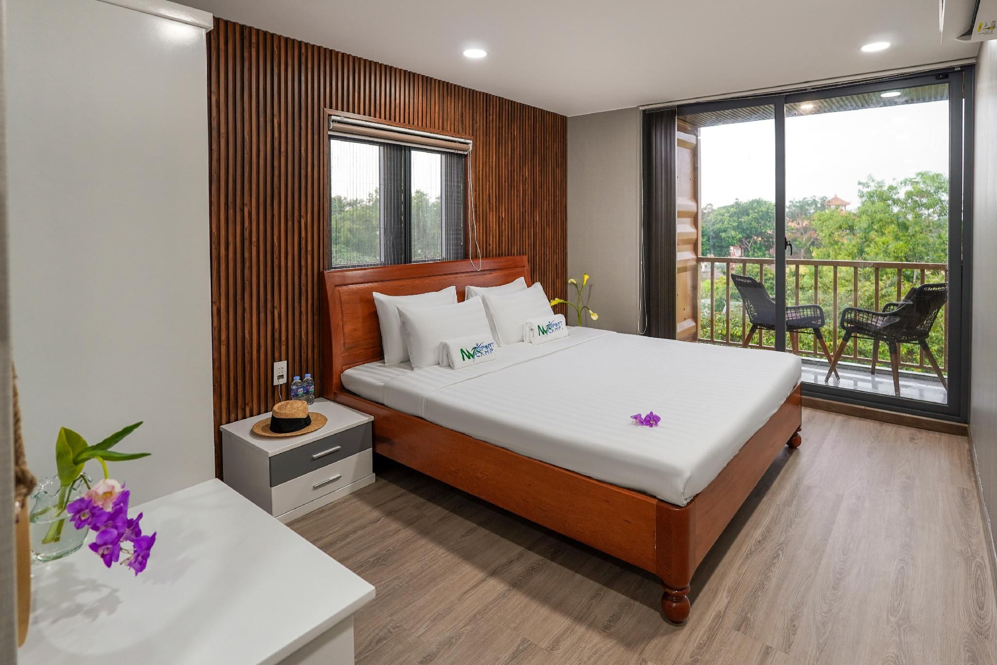 Family Room with Balcony Pool View