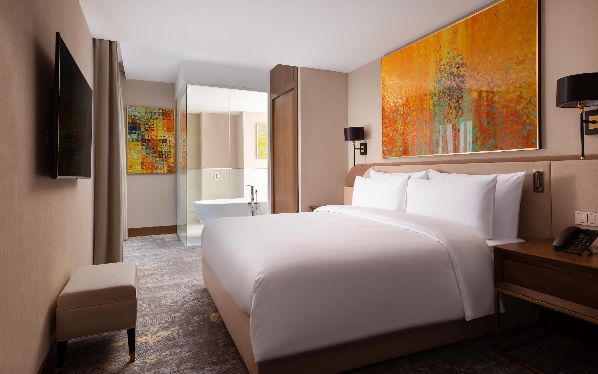 Grand Deluxe Suite with 1 king size bed and a sofa