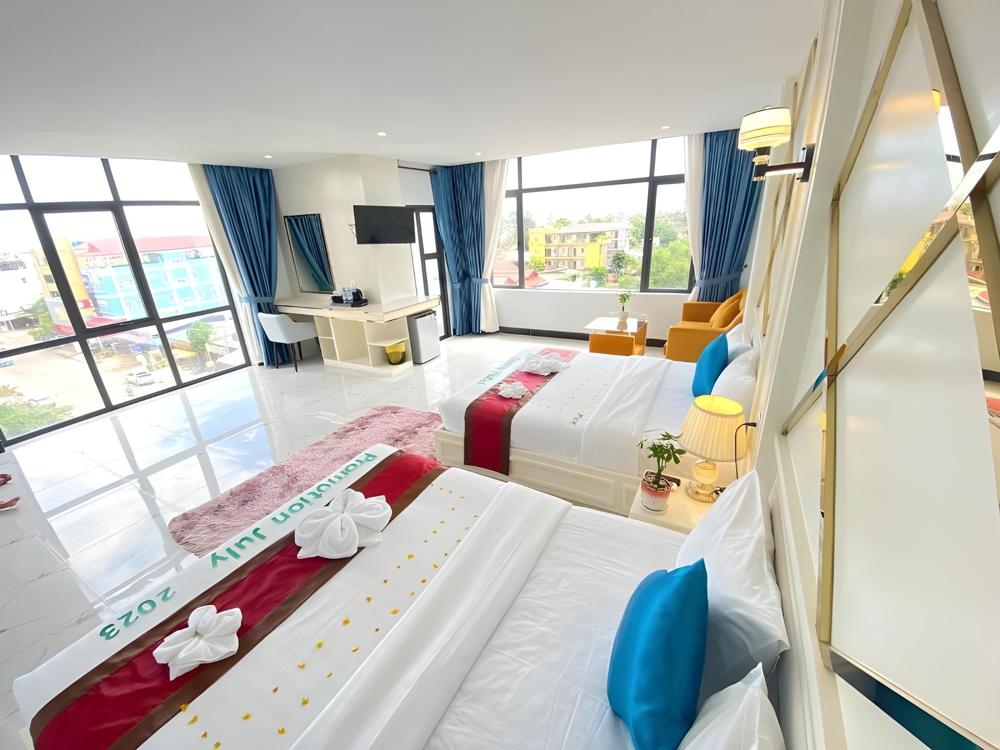 Kampot Sunny Hotel Deluxe Twin Rooms 2