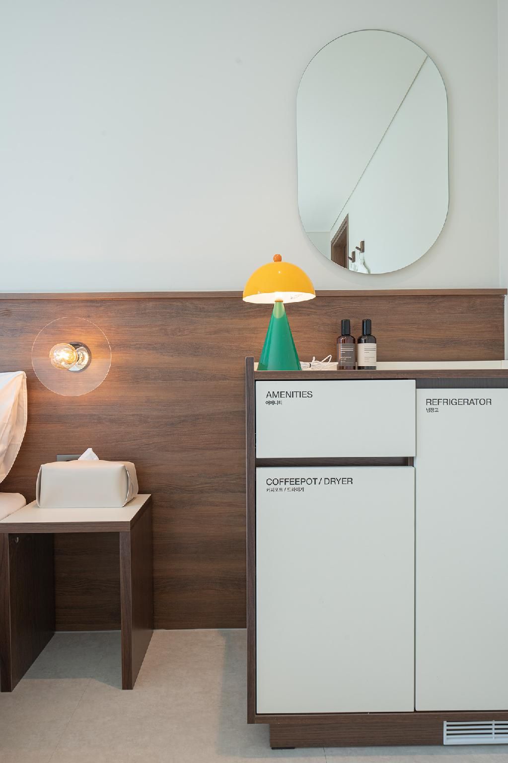 TimeTerminal Hotel Daejeon 1st by Aank Movie (styler, beam projector, large screen, queen bed, dining table, luxury hotel bedding) 2