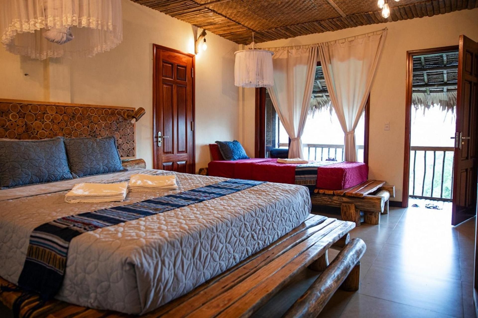 Pu Luong Jungle Lodge Triple Room with Balcony