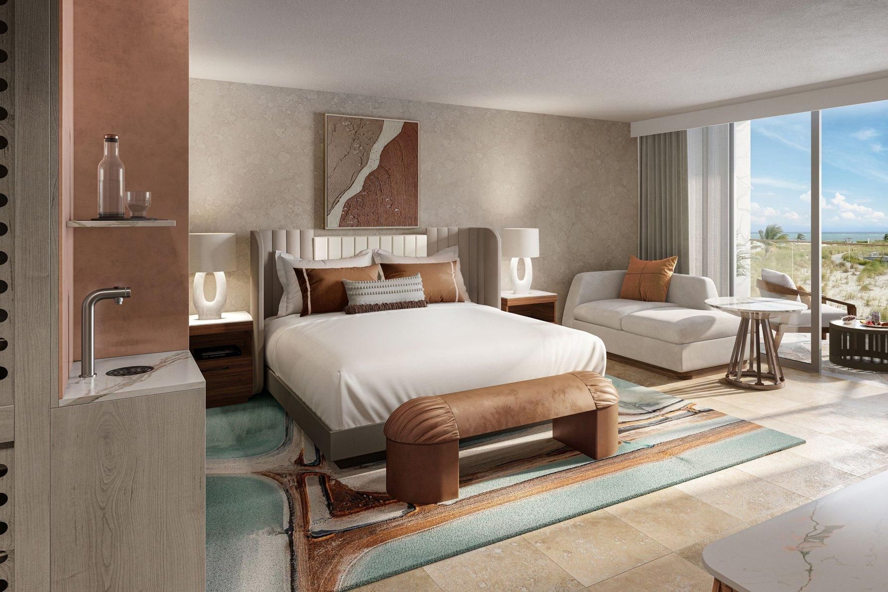 Grand Deluxe, Guest room, 1 King, Ocean view, High floor