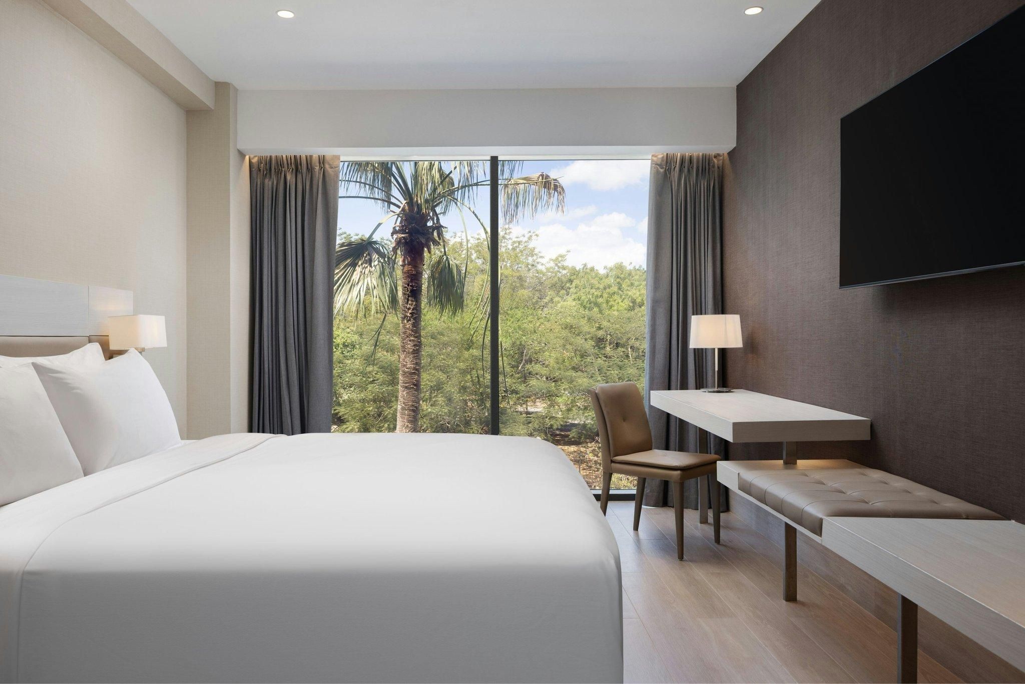 AC Deluxe, Guest Room, 1 King, Sofa Bed, City View