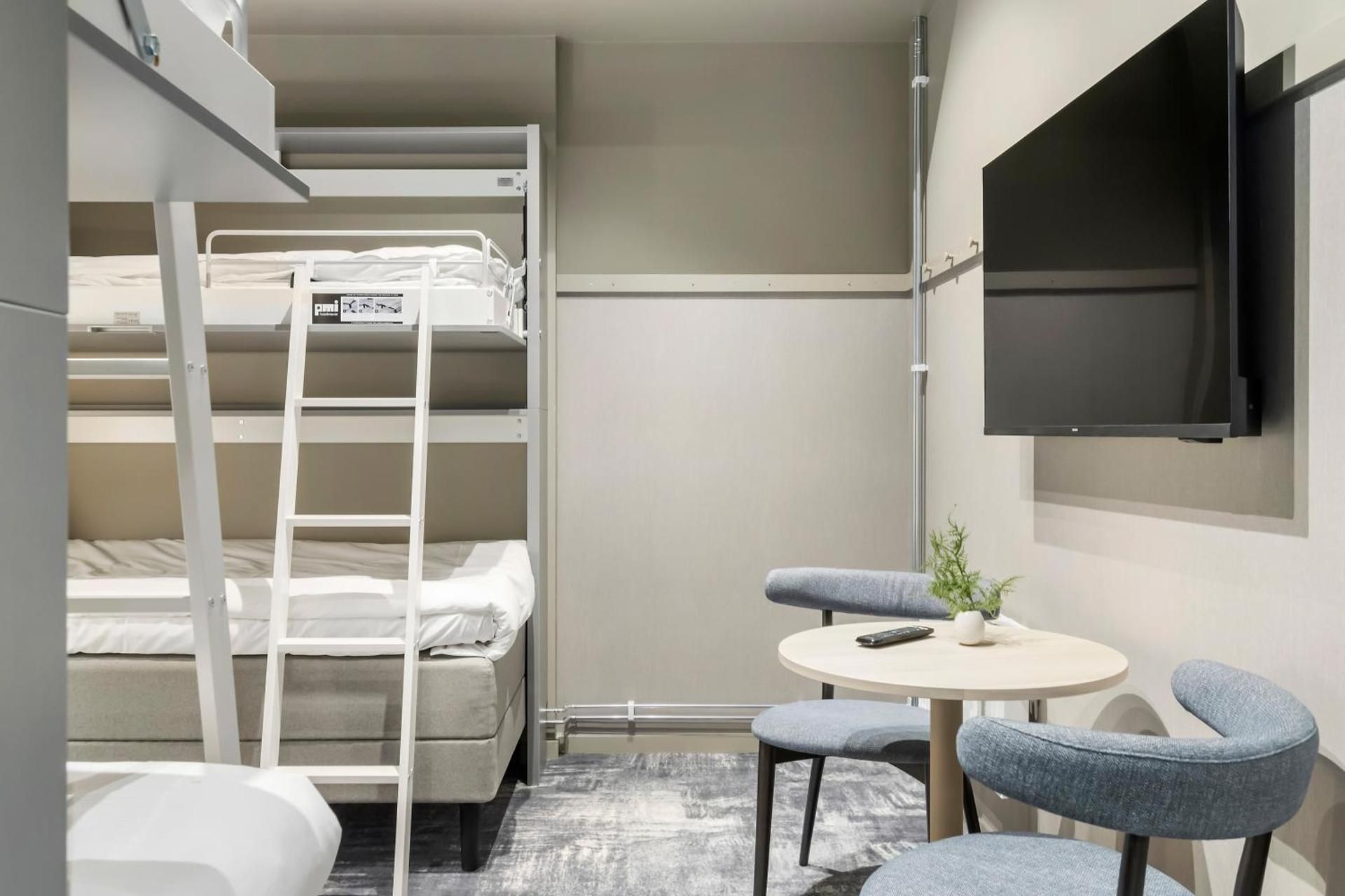 Family Room with Two Single Beds and One Bunk Bed - No Window