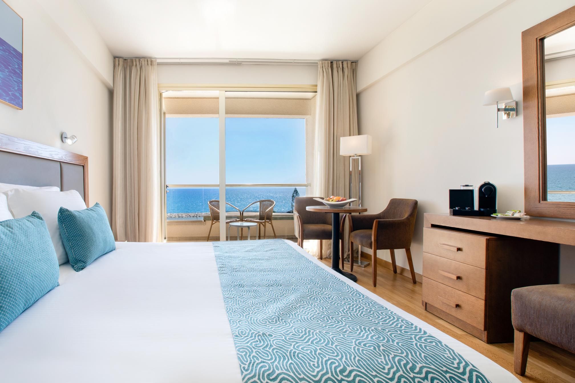 Golden Bay Beach Hotel Superior Pool and Sea View Room with Queen Bed