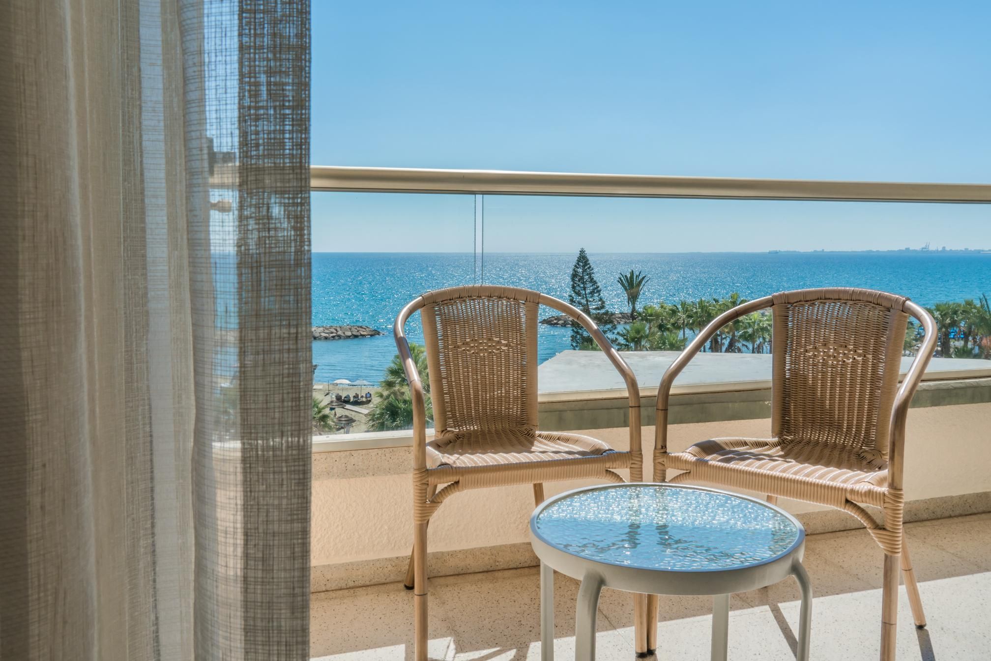 Golden Bay Beach Hotel Superior Pool and Sea View Room with Queen Bed 2