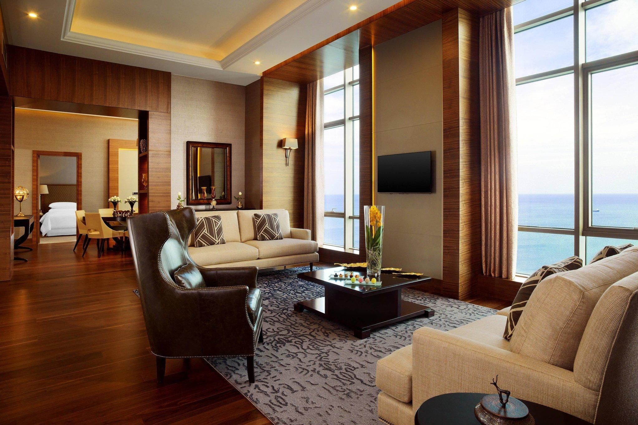 Presidential Suite, 2 Bedroom Presidential Suite, Bedroom 1: 1 King, Bedroom 2: 2 Twin, Sea view