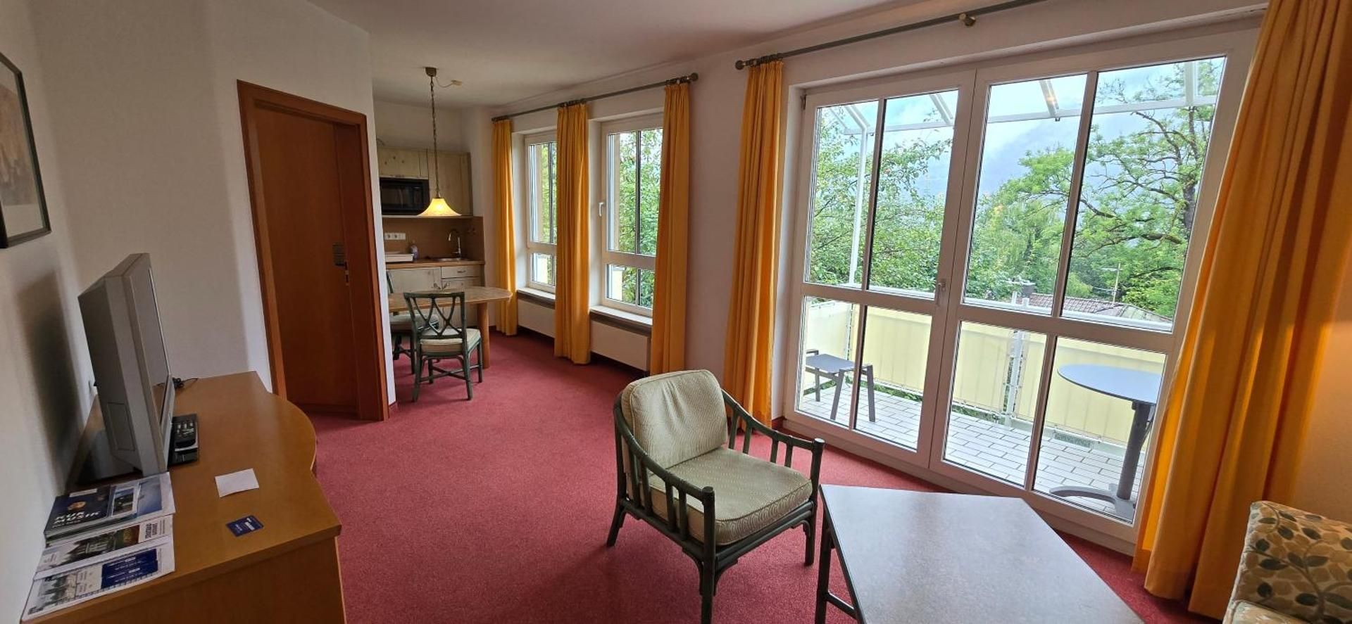 One-Bedroom Apartment with Balcony and Mountain View