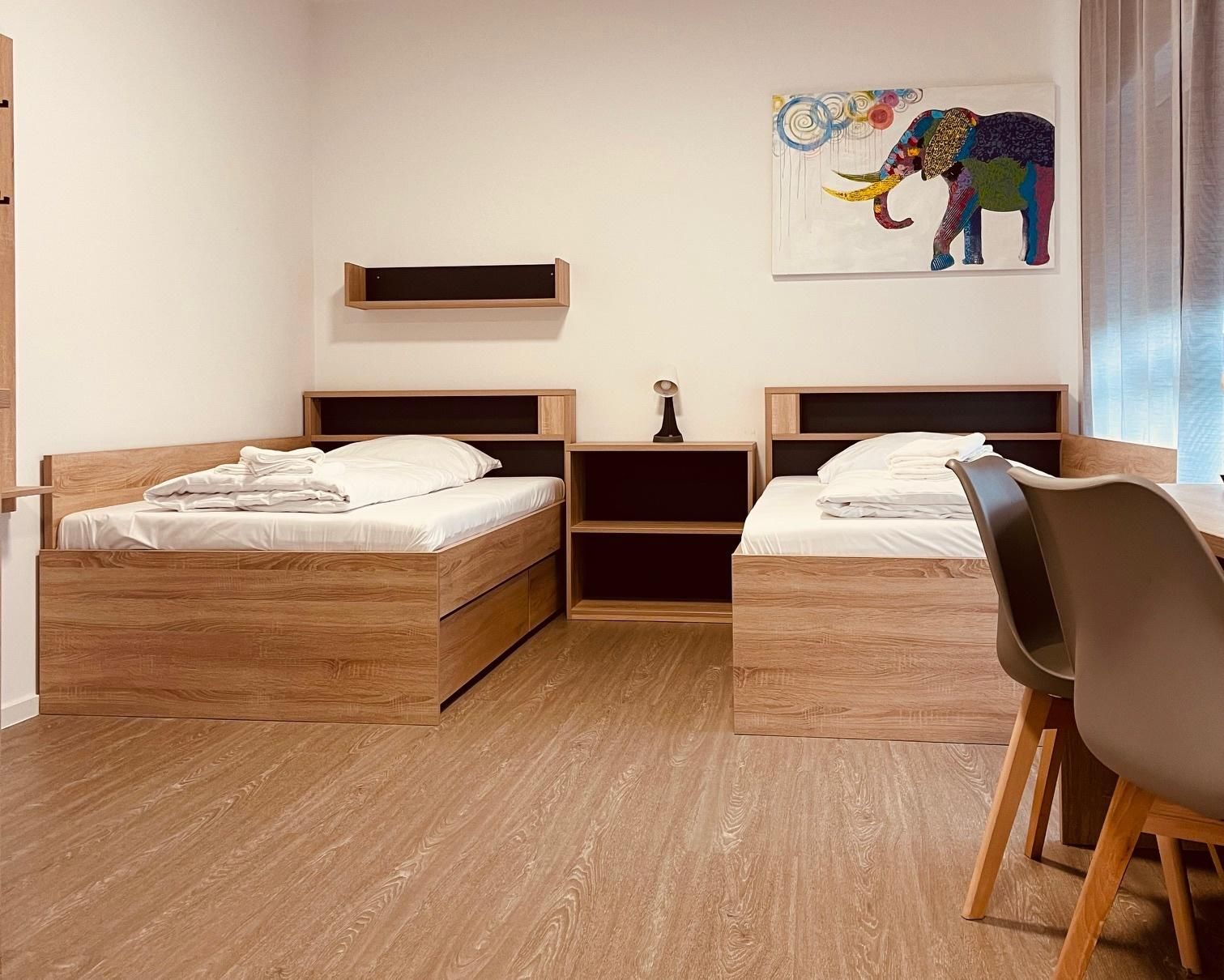 Apartment-Komfort-Eigenes Badezimmer-Twin-Bed Room
