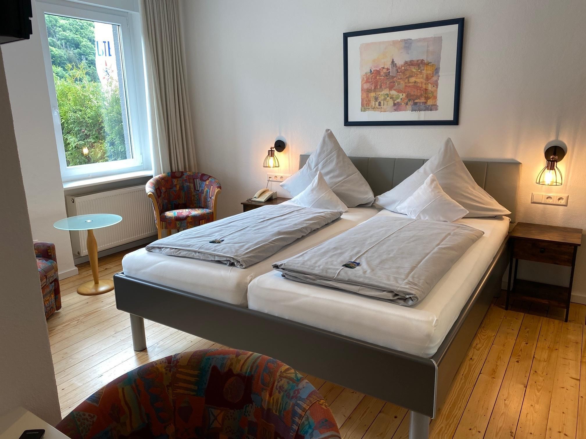 Doppelzimmer-Klassisch-Ensuite-Blick auf die Landschaft