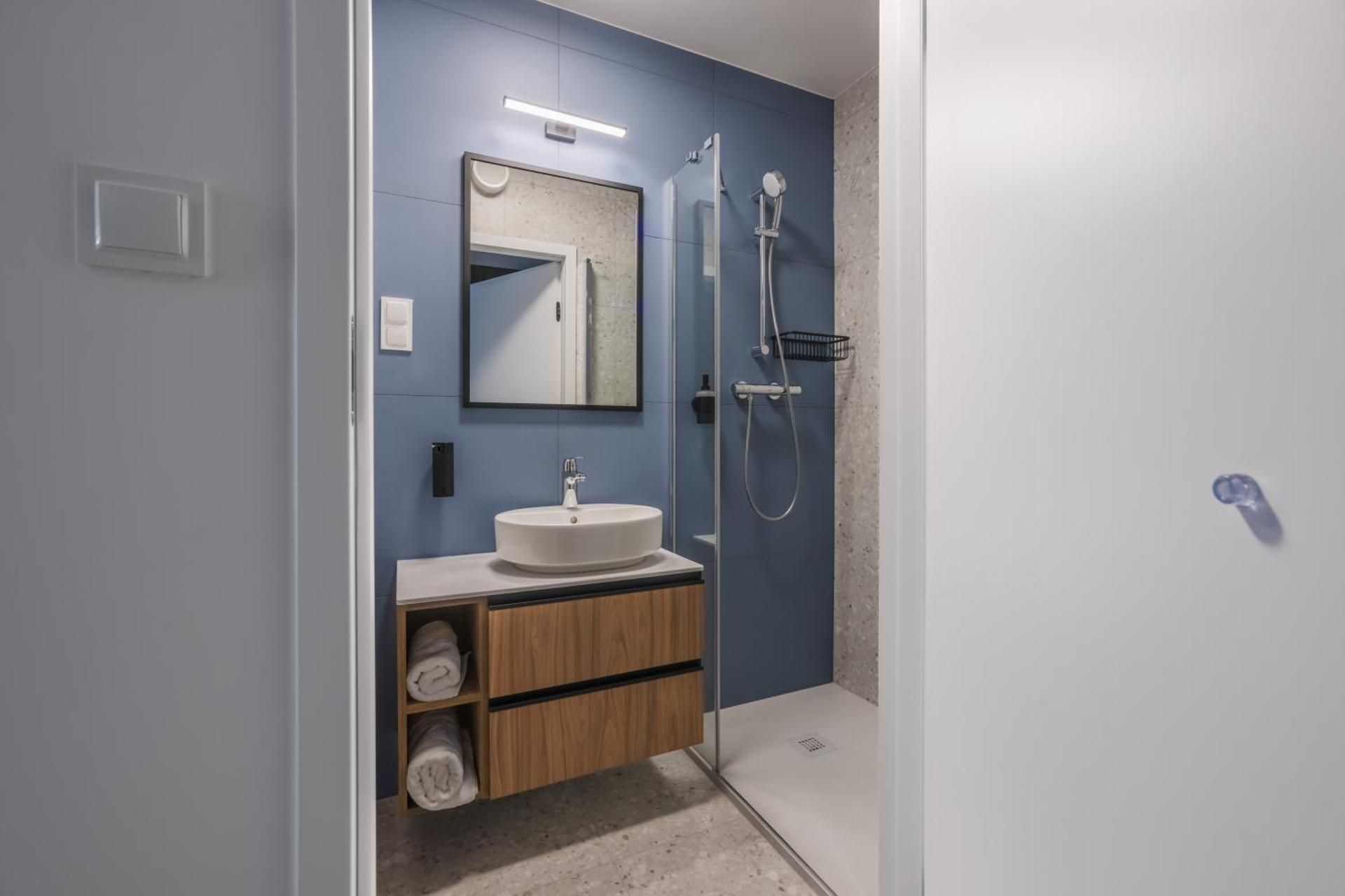 Compact studio with balcony
