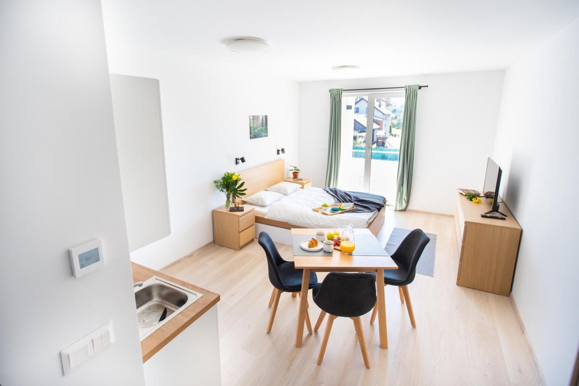 Studio with Balcony