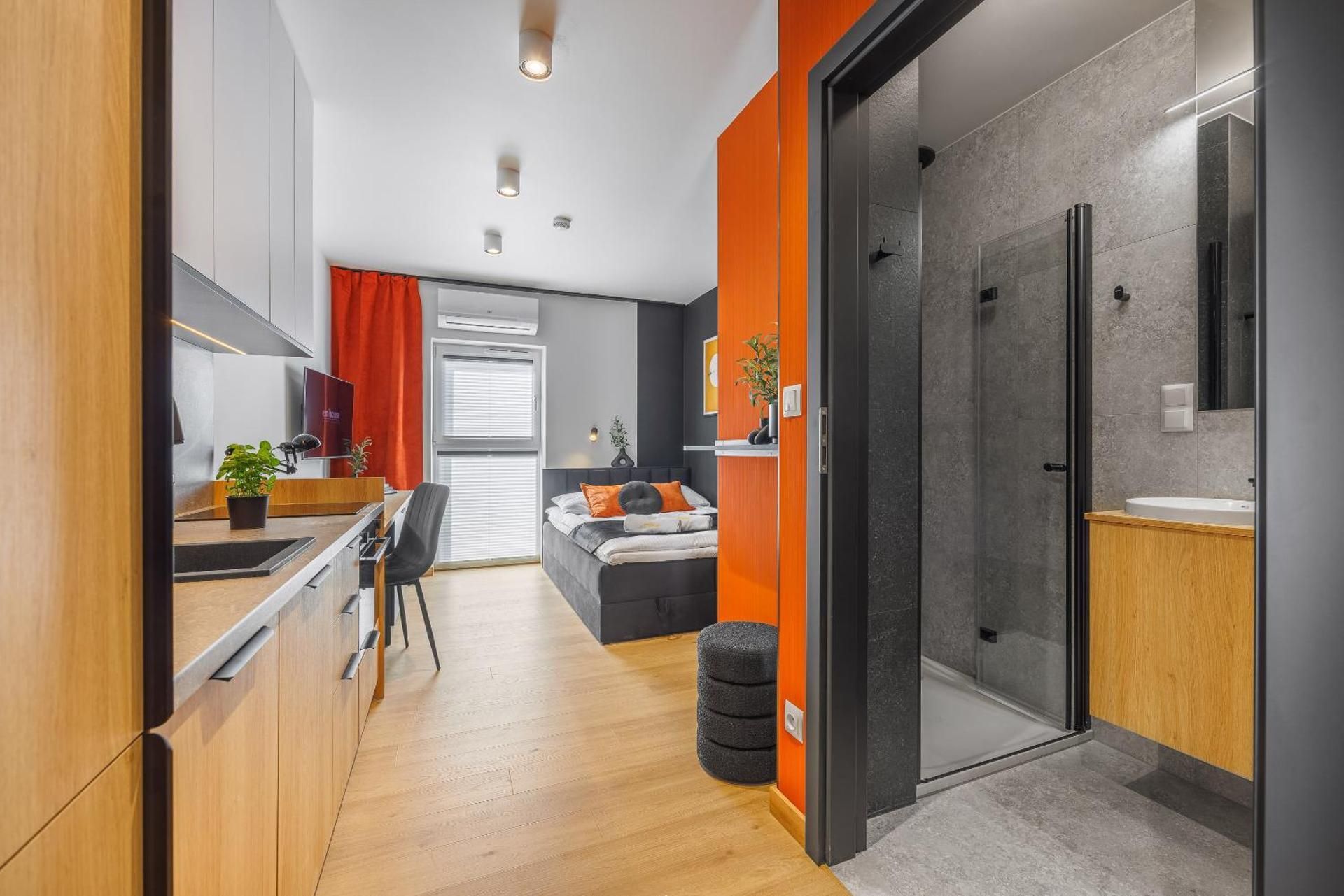 Studio Apartment with One Double Bed