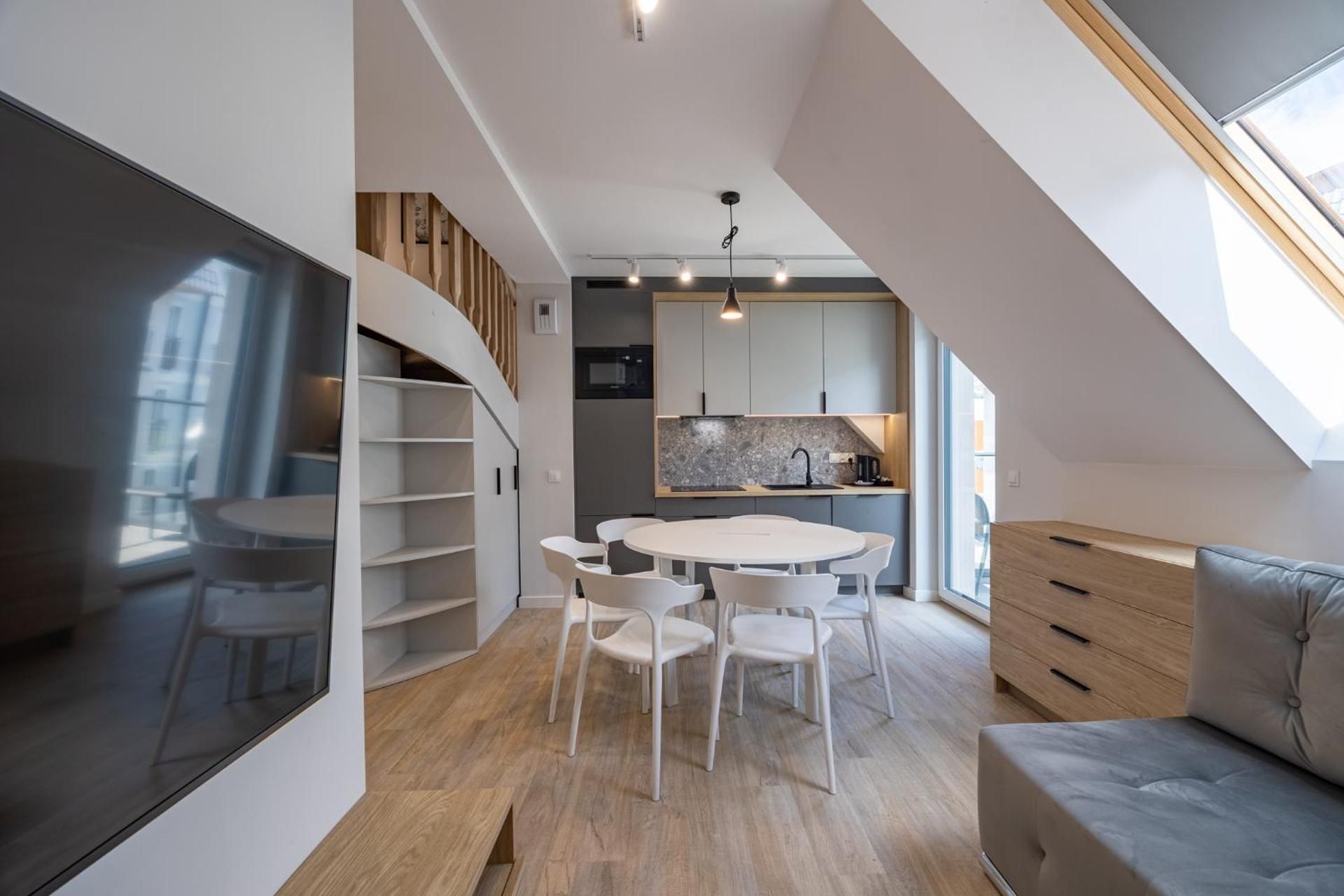 Luxury Two-Level Space with Balcony and Sauna