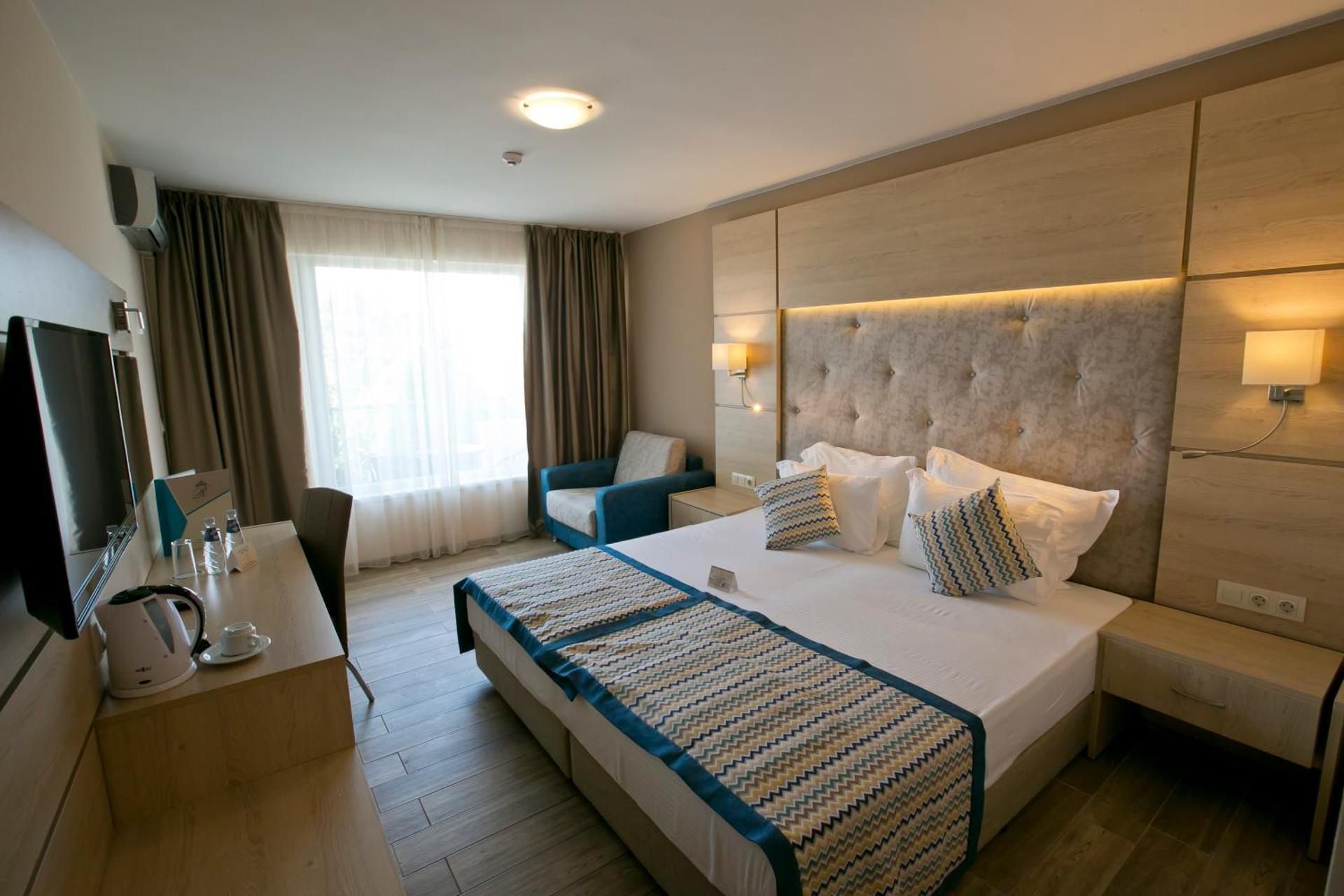 Double Room with Balcony and Side Sea View (2 Adults + 1 Child ) - Building 2 - Free Beach Access
