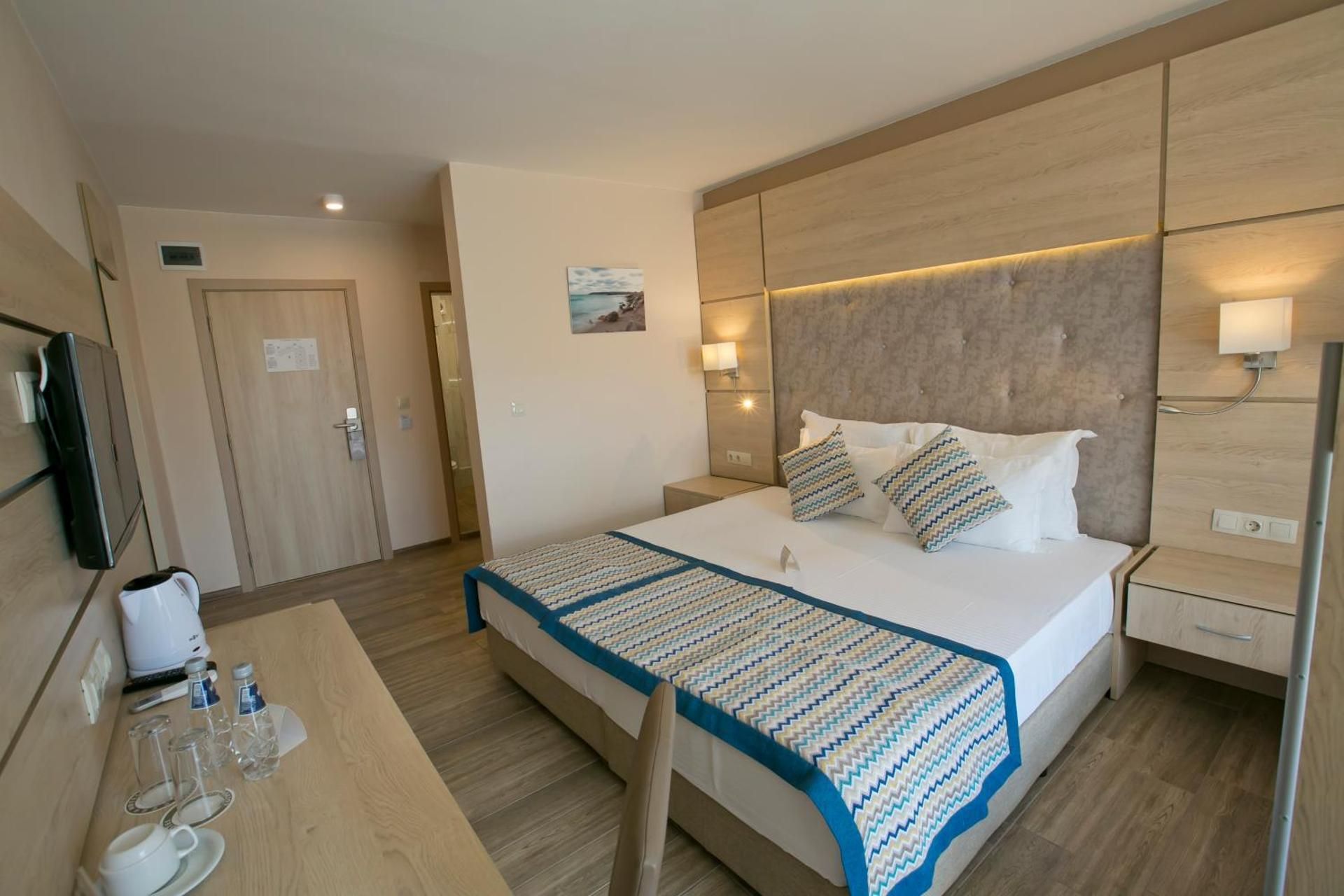 Double Room with Balcony and Side Sea View (2 Adults + 2 Child ) - Building 2 - Free Beach Access