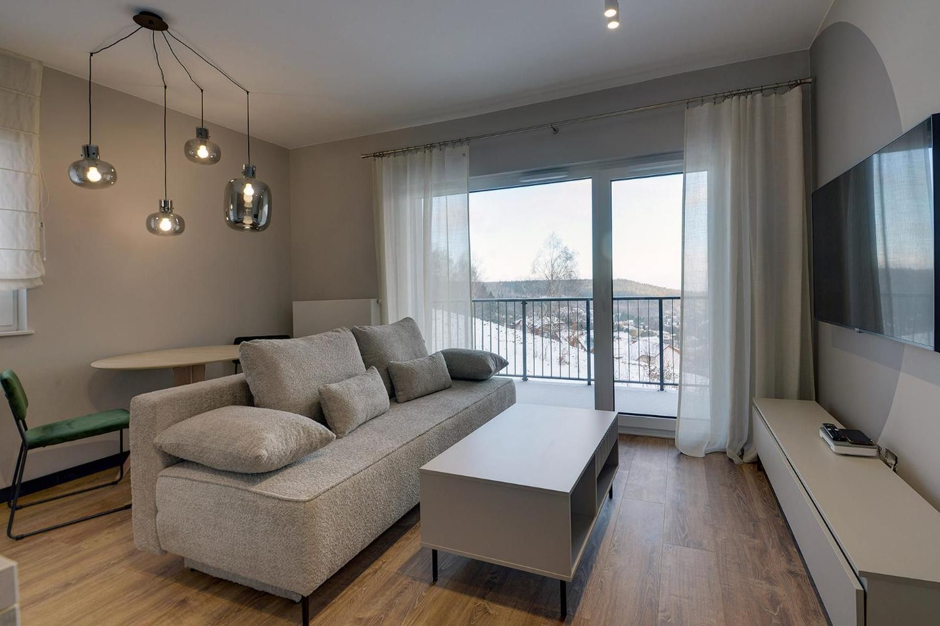 One-Bedroom Apartment with Balcony and Mountain View